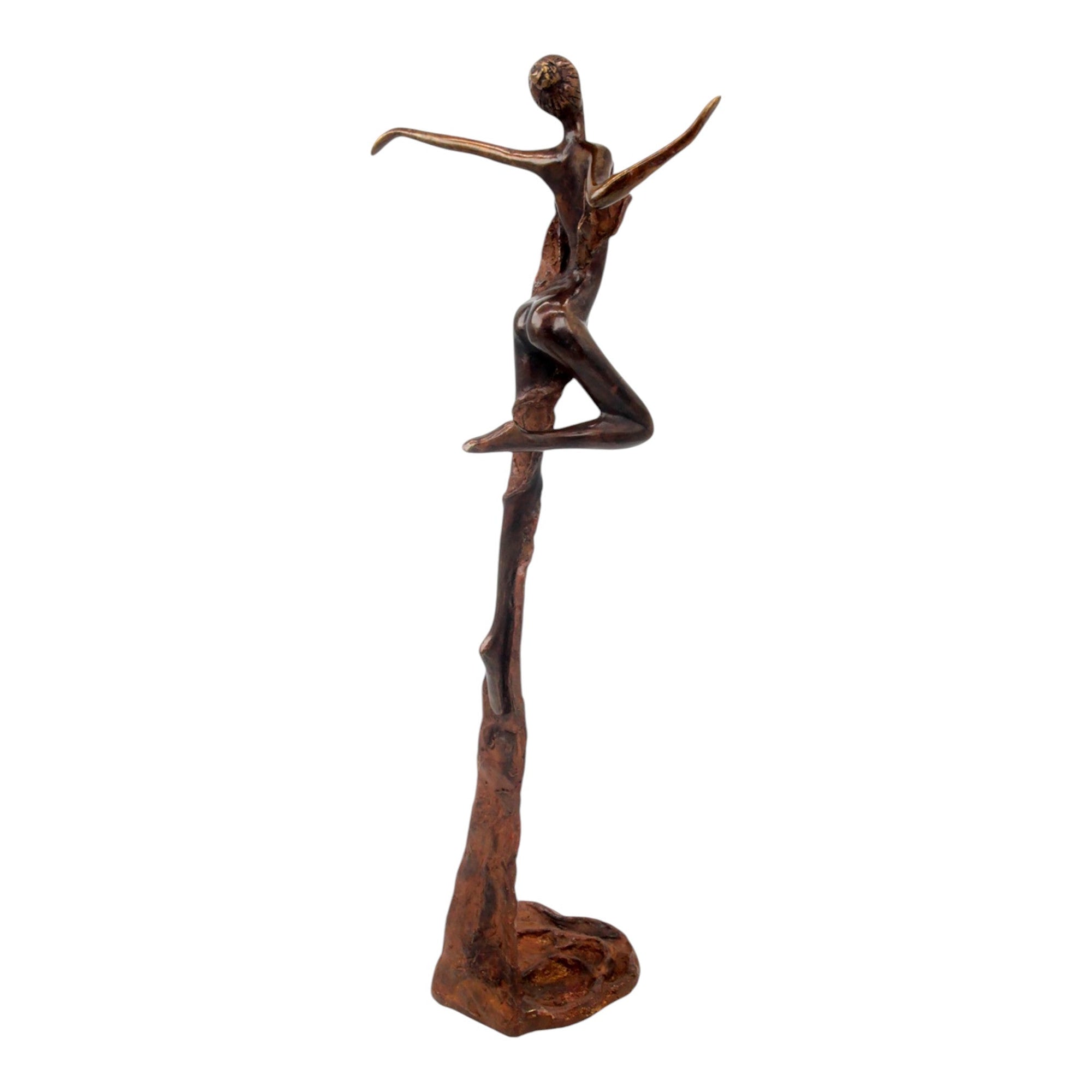 Bronze Issouf danseuse 50 cm marron n°2 Bronzes d'Afrique
