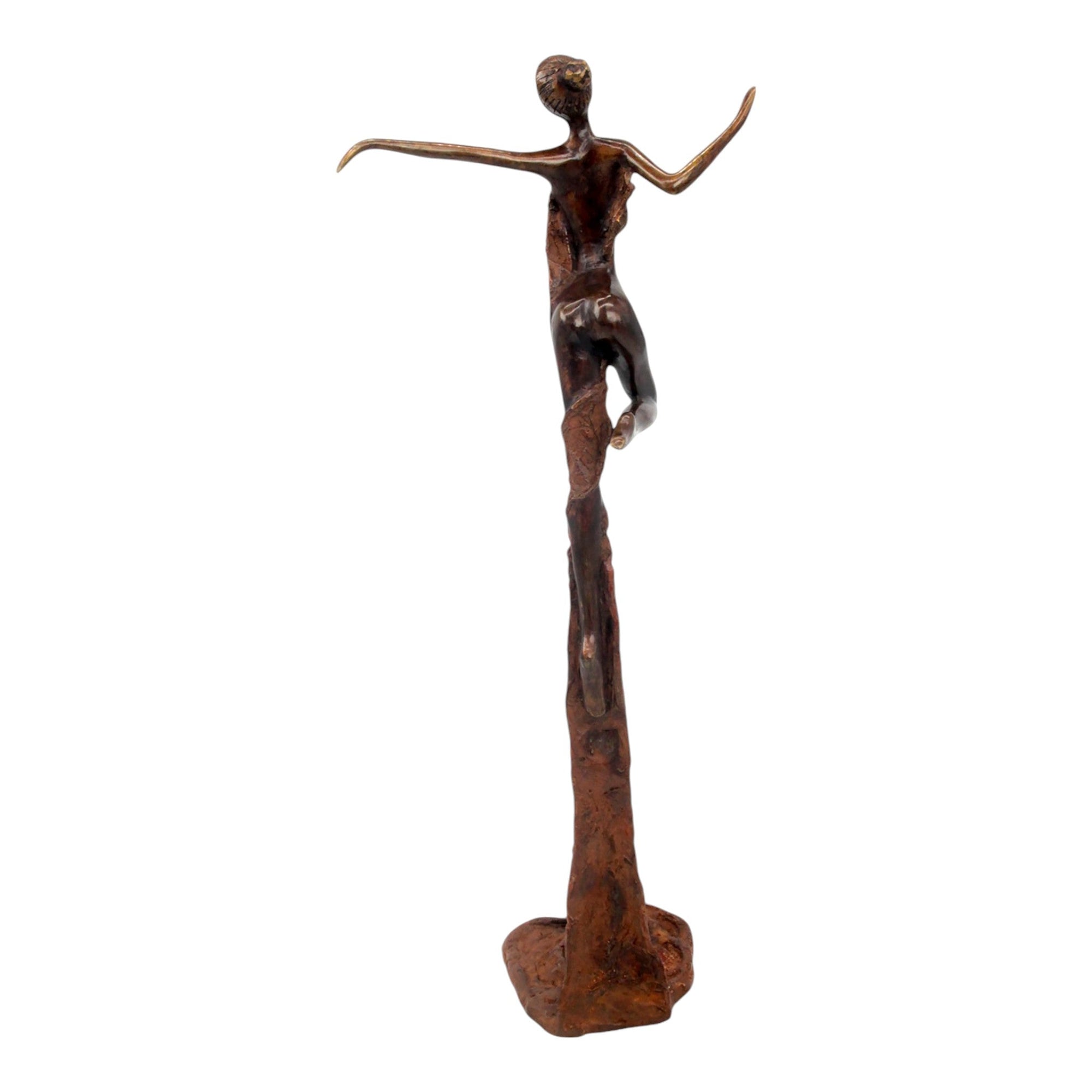 Bronze Issouf danseuse 50 cm marron n°2 Bronzes d'Afrique