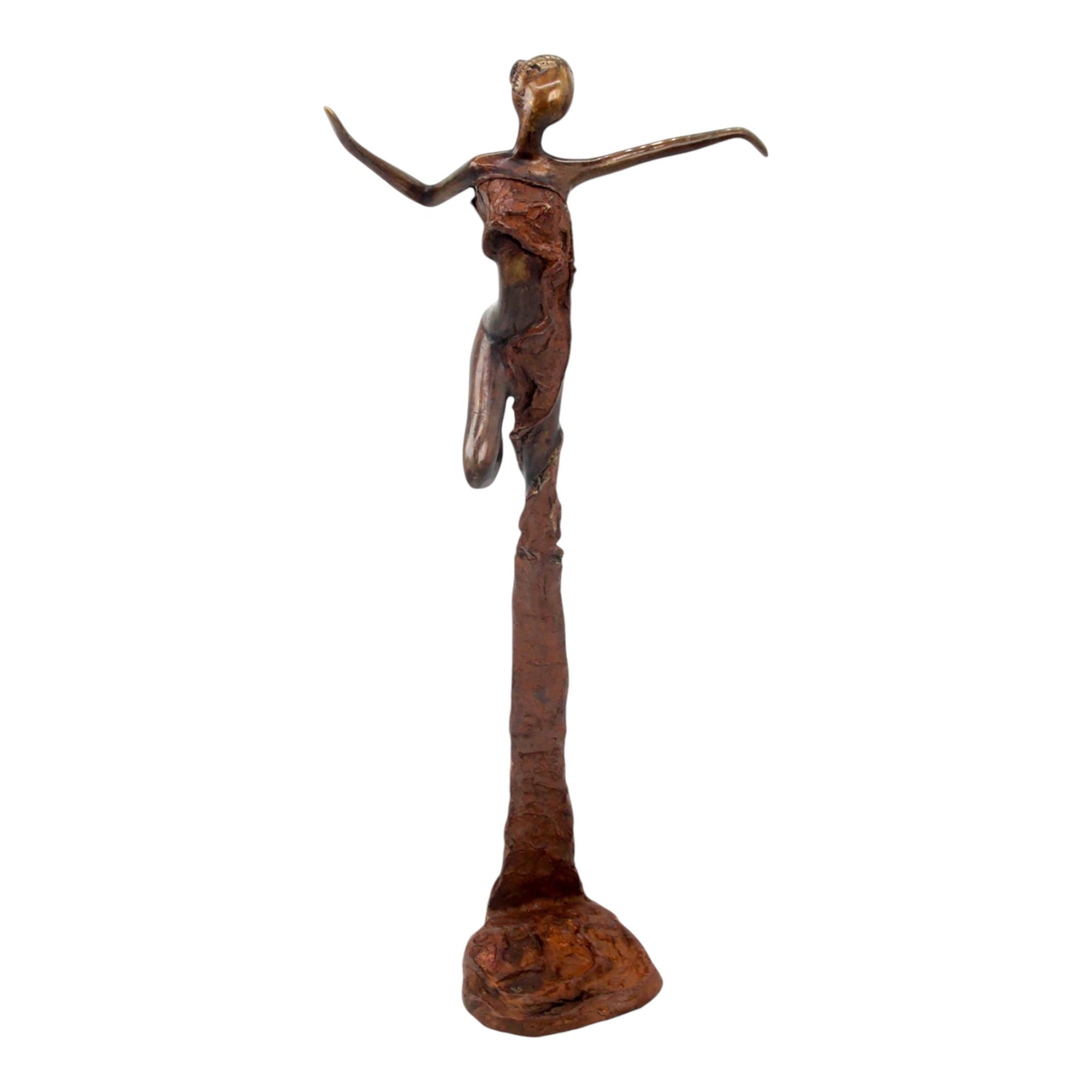 Bronze Issouf danseuse 50 cm marron n°2 Bronzes d&#39;Afrique