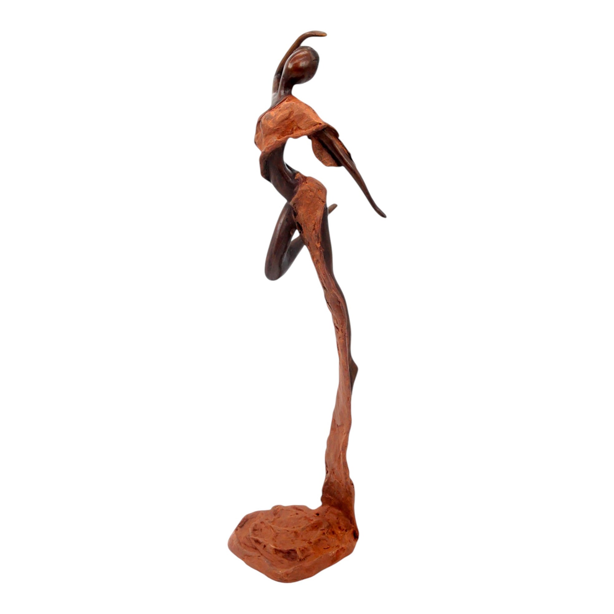 Bronze Issouf danseuse 50 cm marron n°3 Bronzes d&#39;Afrique