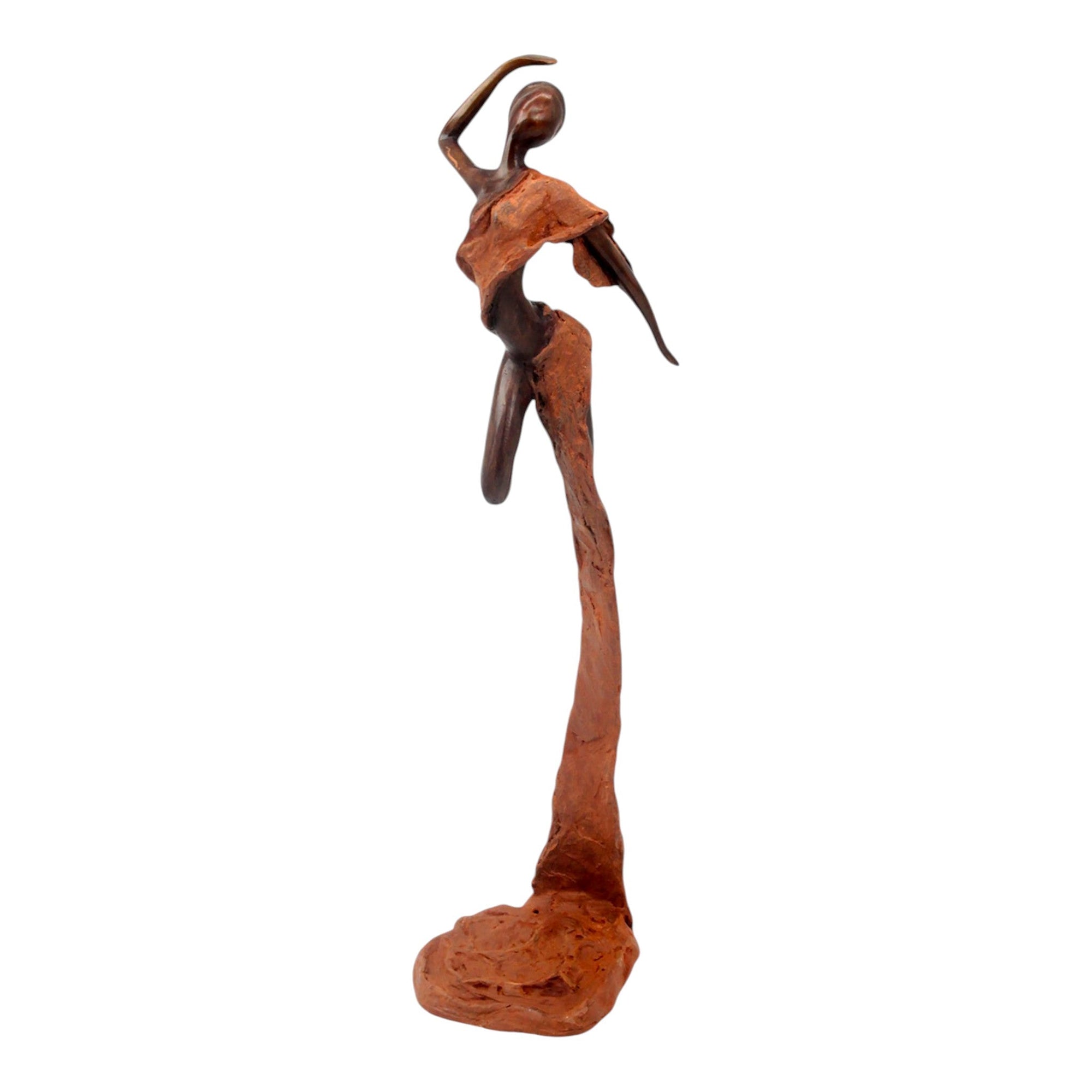 Bronze Issouf danseuse 50 cm marron n°3 Bronzes d&#39;Afrique