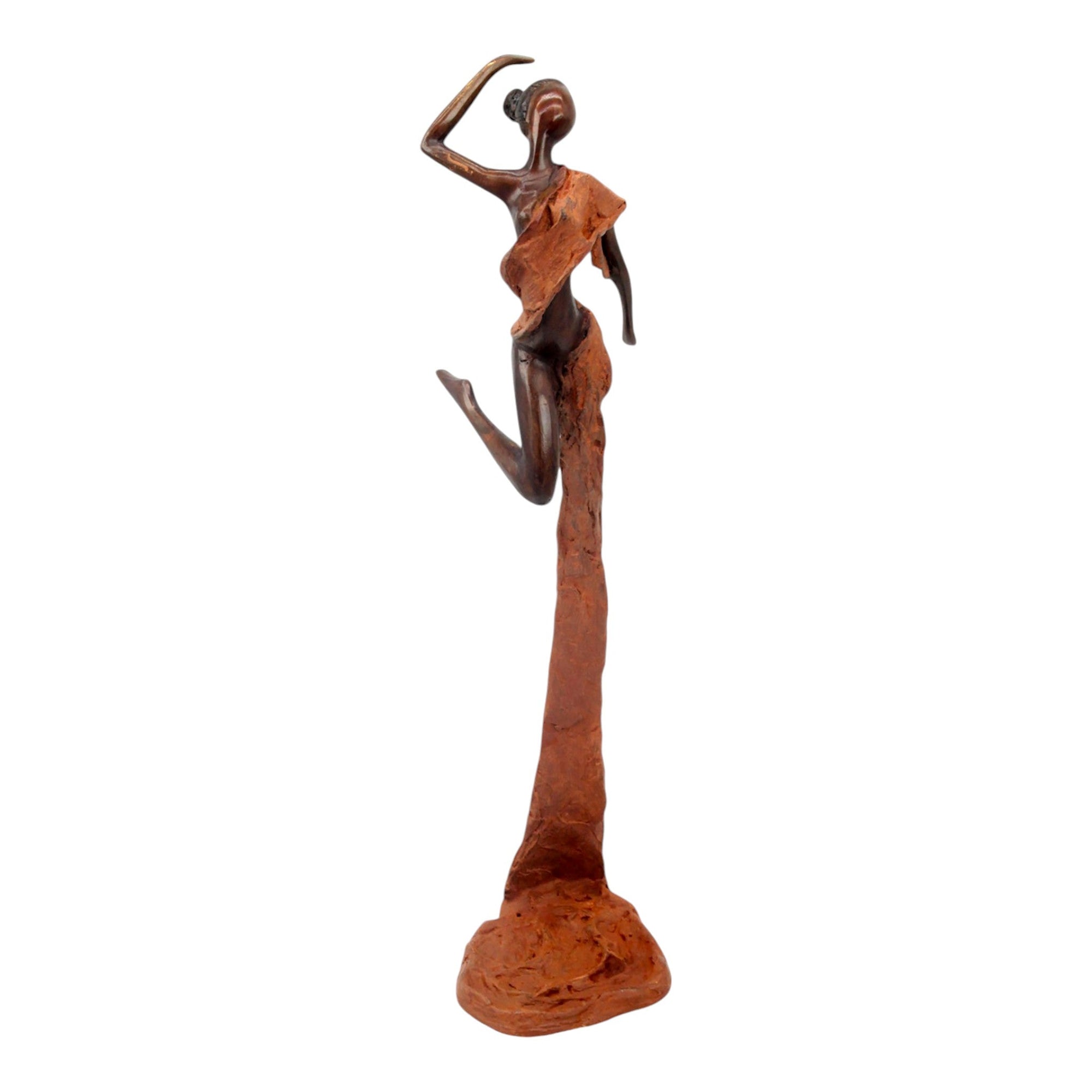 Bronze Issouf danseuse 50 cm marron n°3 Bronzes d&#39;Afrique