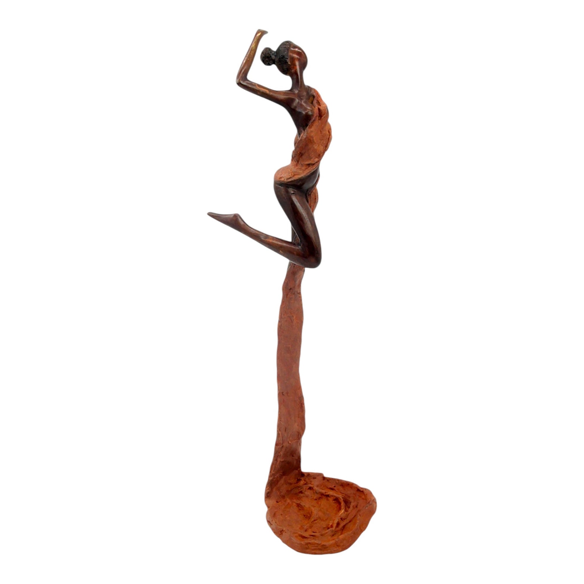 Bronze Issouf danseuse 50 cm marron n°3 Bronzes d'Afrique