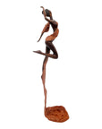 Bronze Issouf danseuse 50 cm marron n°3 Bronzes d'Afrique