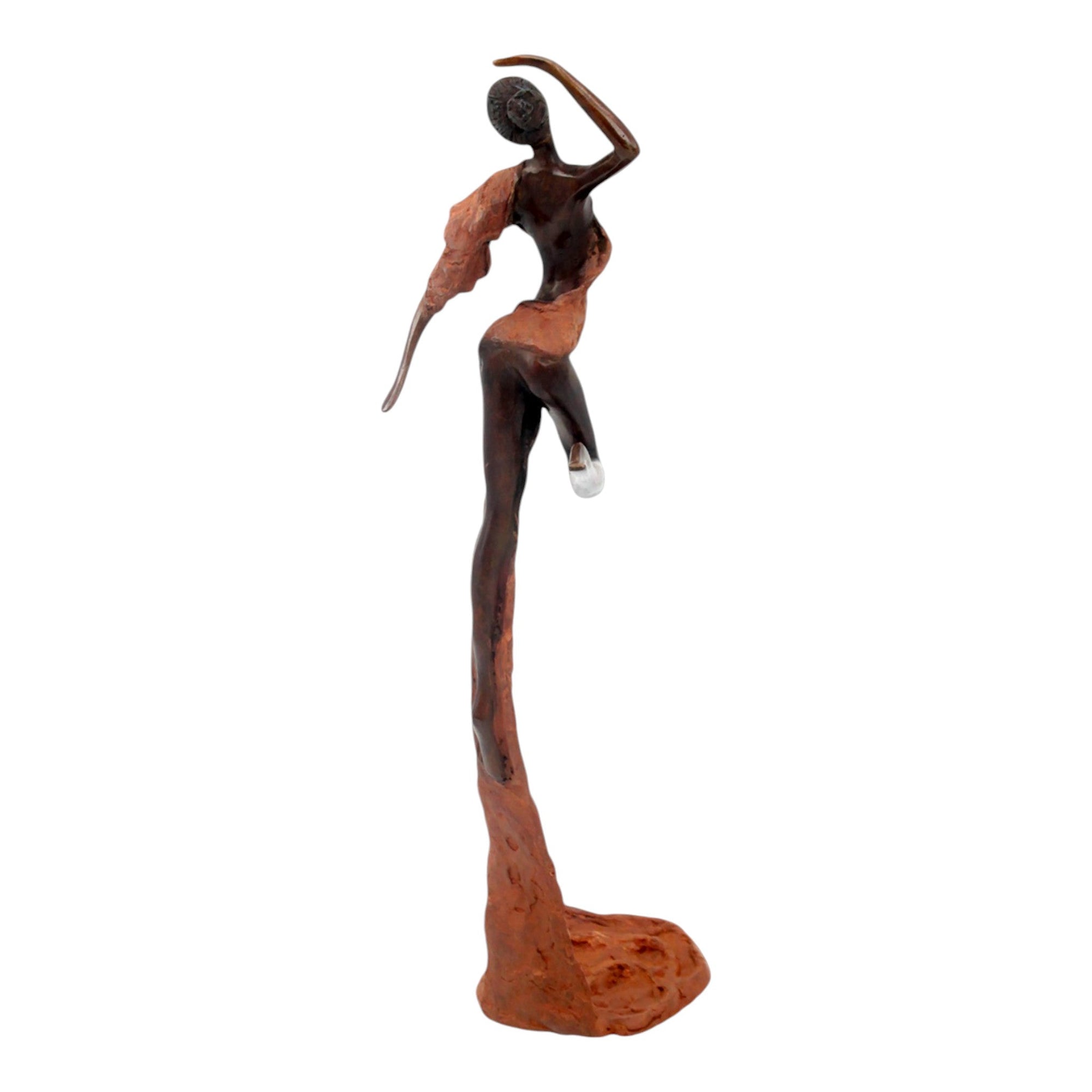 Bronze Issouf danseuse 50 cm marron n°3 Bronzes d'Afrique