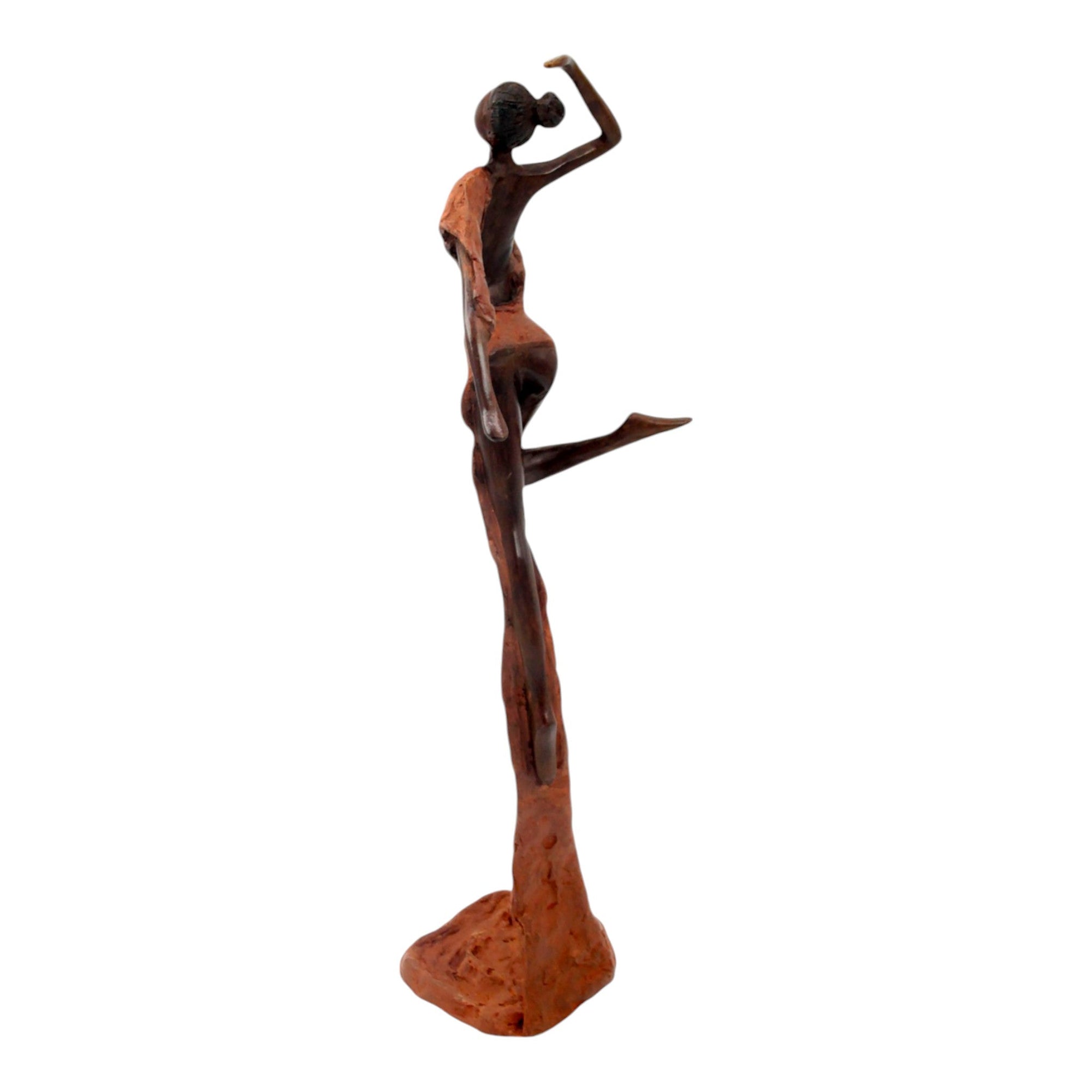 Bronze Issouf danseuse 50 cm marron n°3 Bronzes d'Afrique