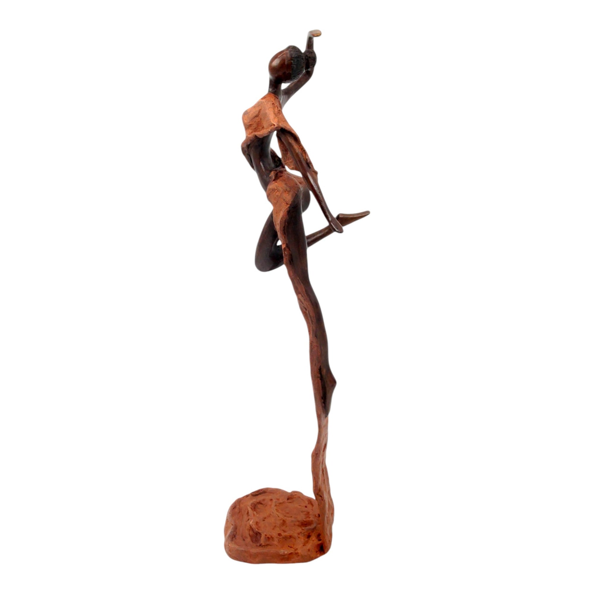 Bronze Issouf danseuse 50 cm marron n°3 Bronzes d'Afrique