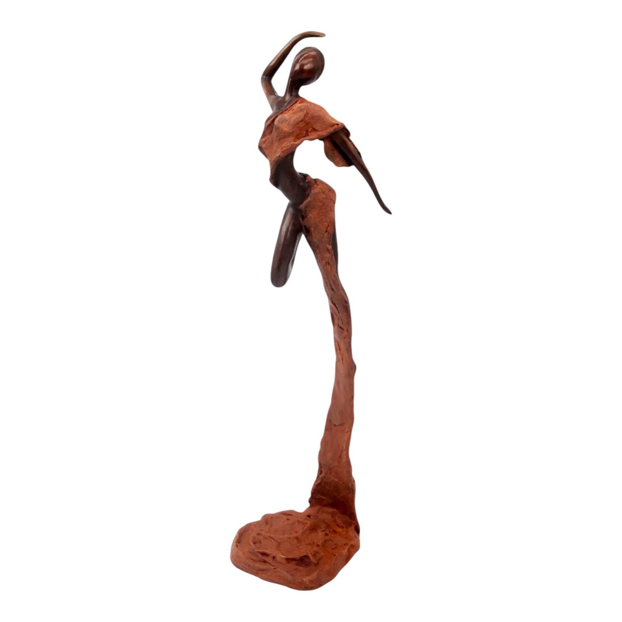 Bronze Issouf danseuse 50 cm marron n°3 Bronzes d'Afrique