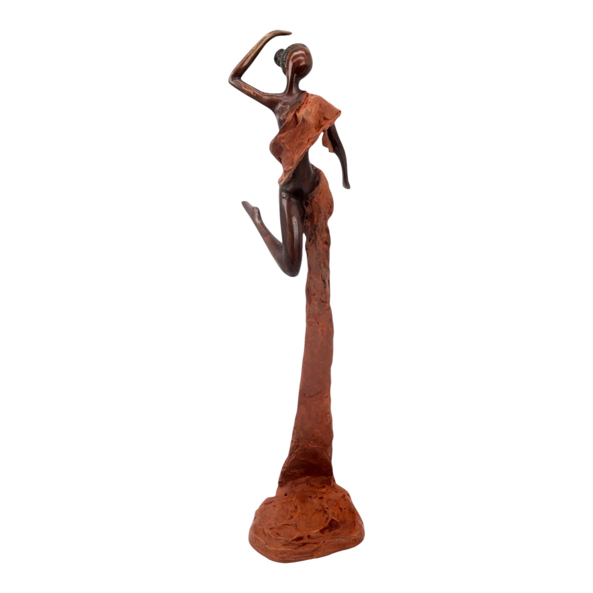Bronze Issouf danseuse 50 cm marron n°3 Bronzes d&#39;Afrique