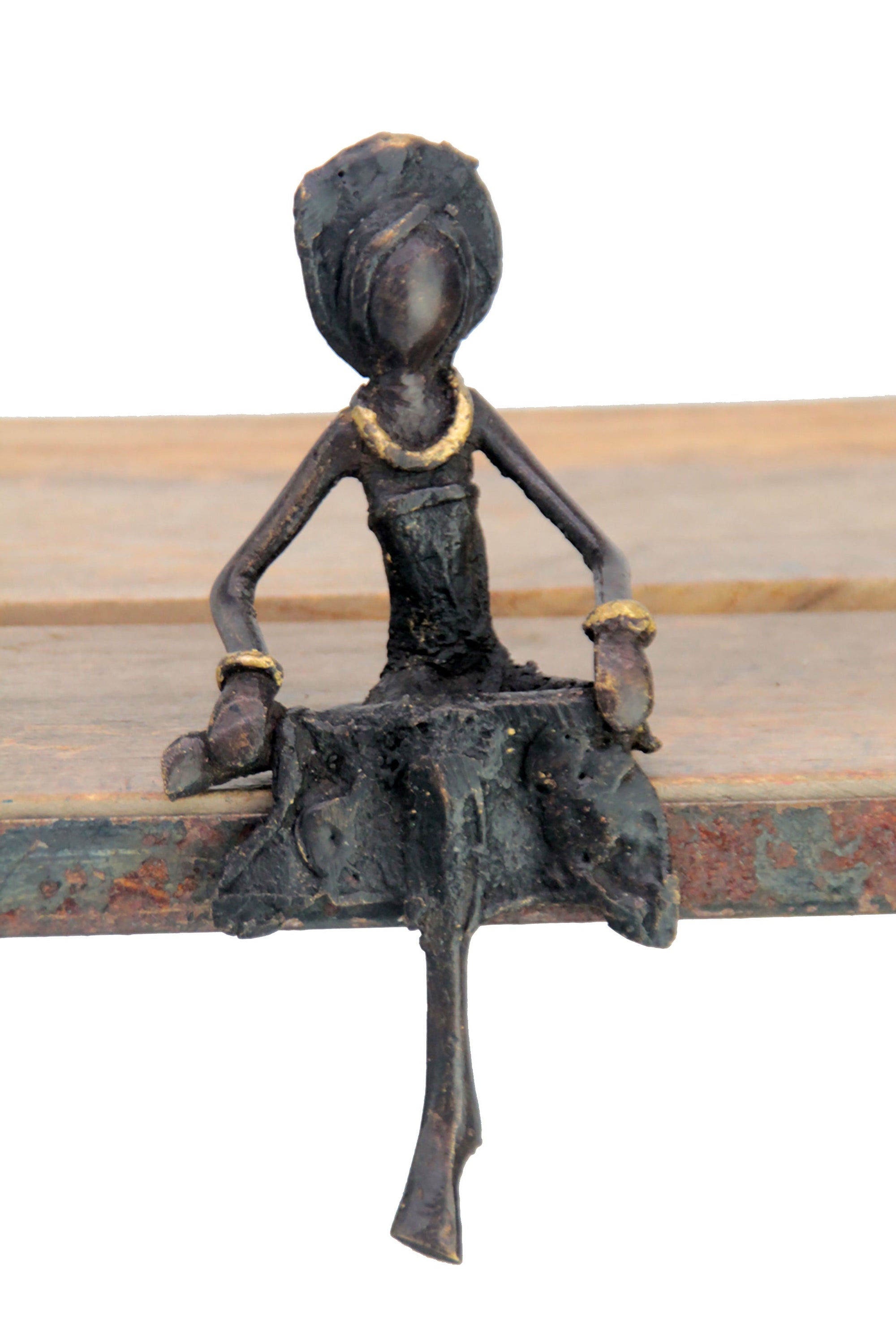 Bronze assis 15 cm noir n°13 Bronzes d&#39;Afrique