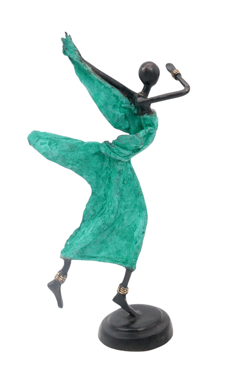 Danseuse 35 cm verte n°1 Bronzes d'Afrique