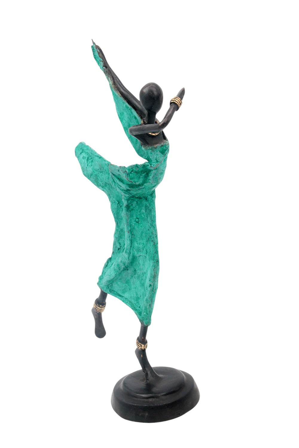 Danseuse 35 cm verte n°1 Bronzes d'Afrique