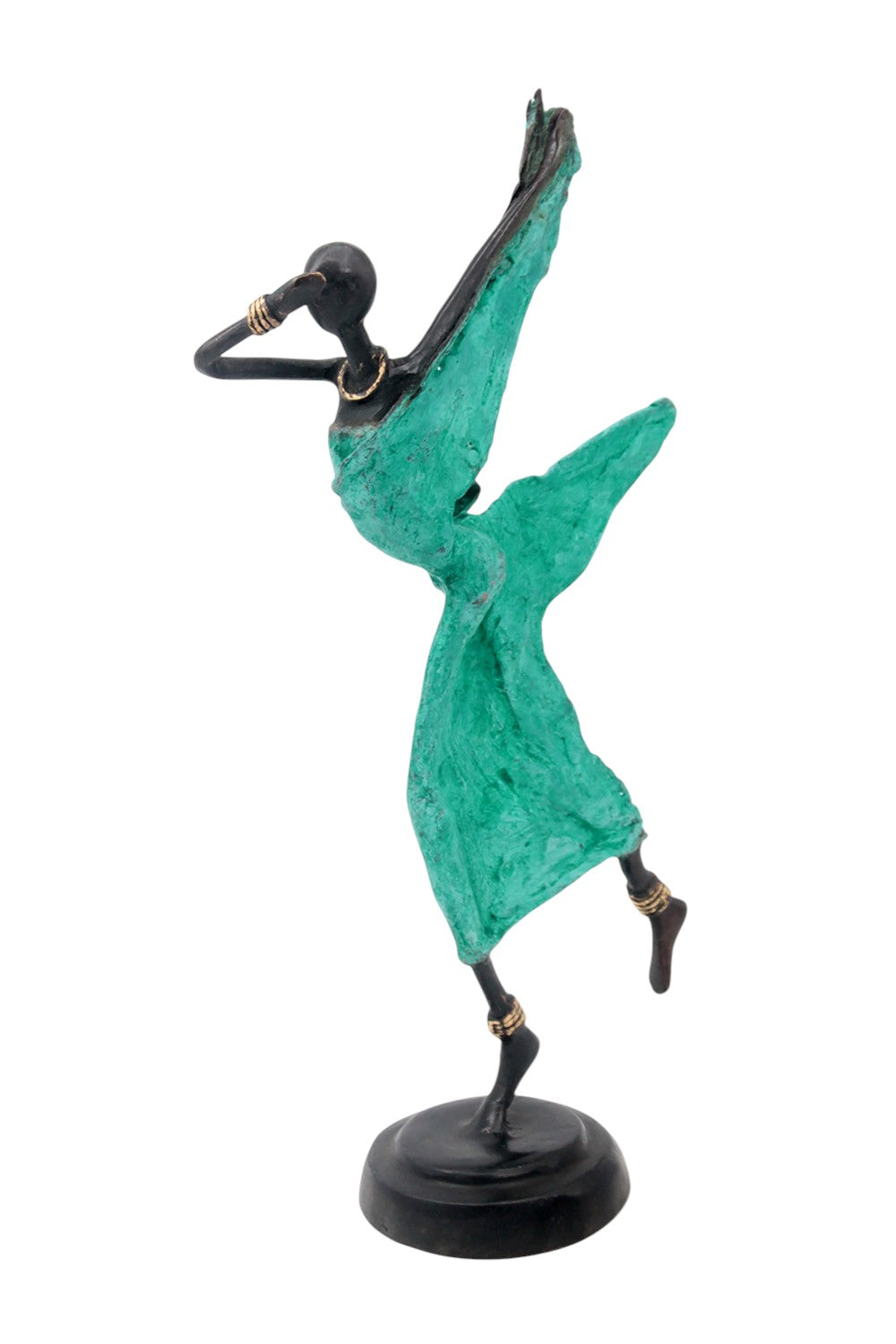Danseuse 35 cm verte n°1 Bronzes d'Afrique