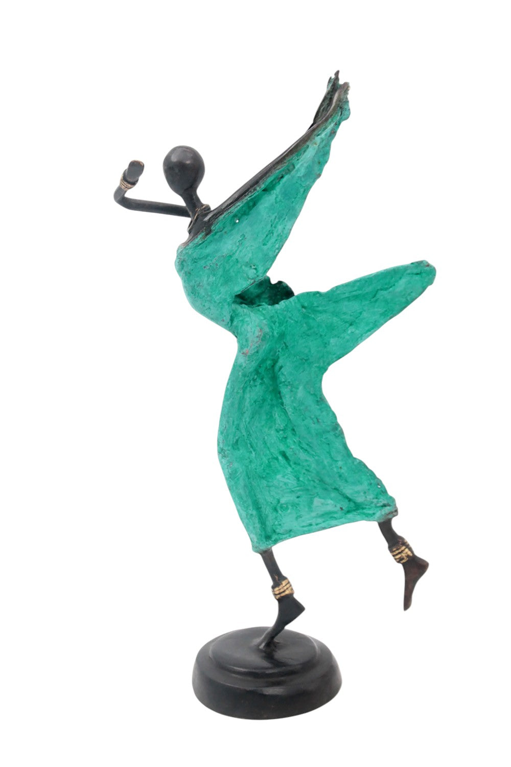 Danseuse 35 cm verte n°1 Bronzes d'Afrique