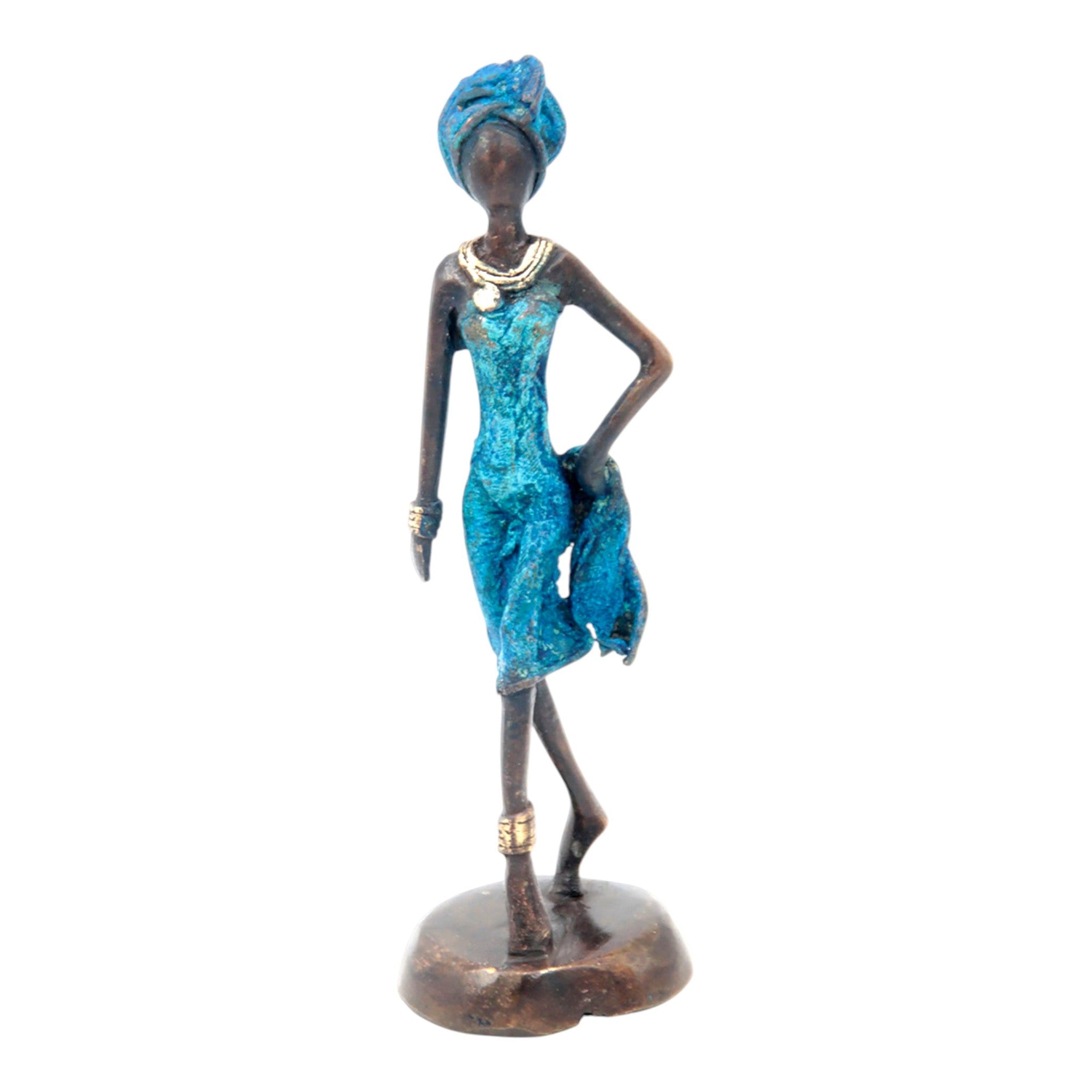Bronze 15 cm bleu n°30 Bronzes d'Afrique