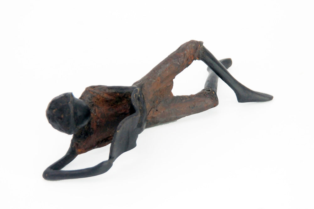 Bronze allongé 20 cm marron n°1 Bronzes d&#39;Afrique