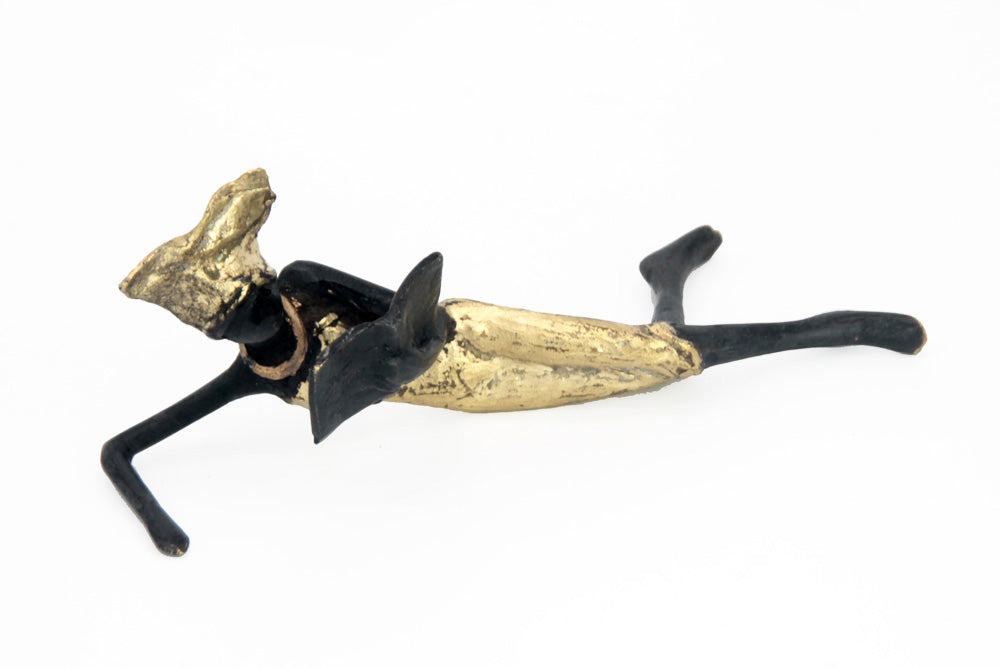 Bronze allongé 20 cm doré n°1 Bronzes d&#39;Afrique