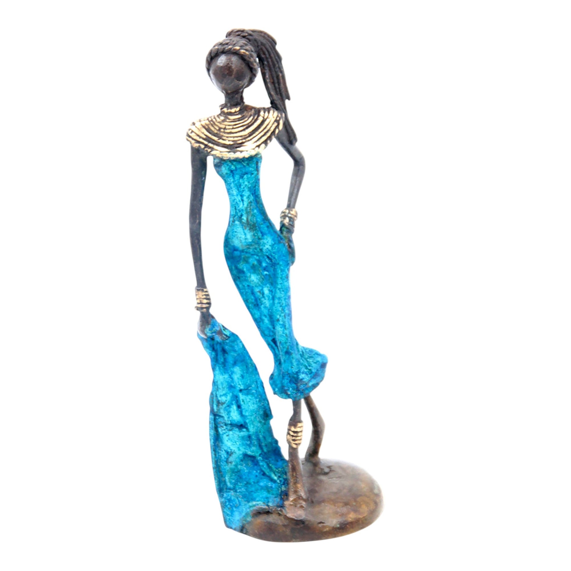 Bronze 20 cm bleu n°7 Bronzes d'Afrique