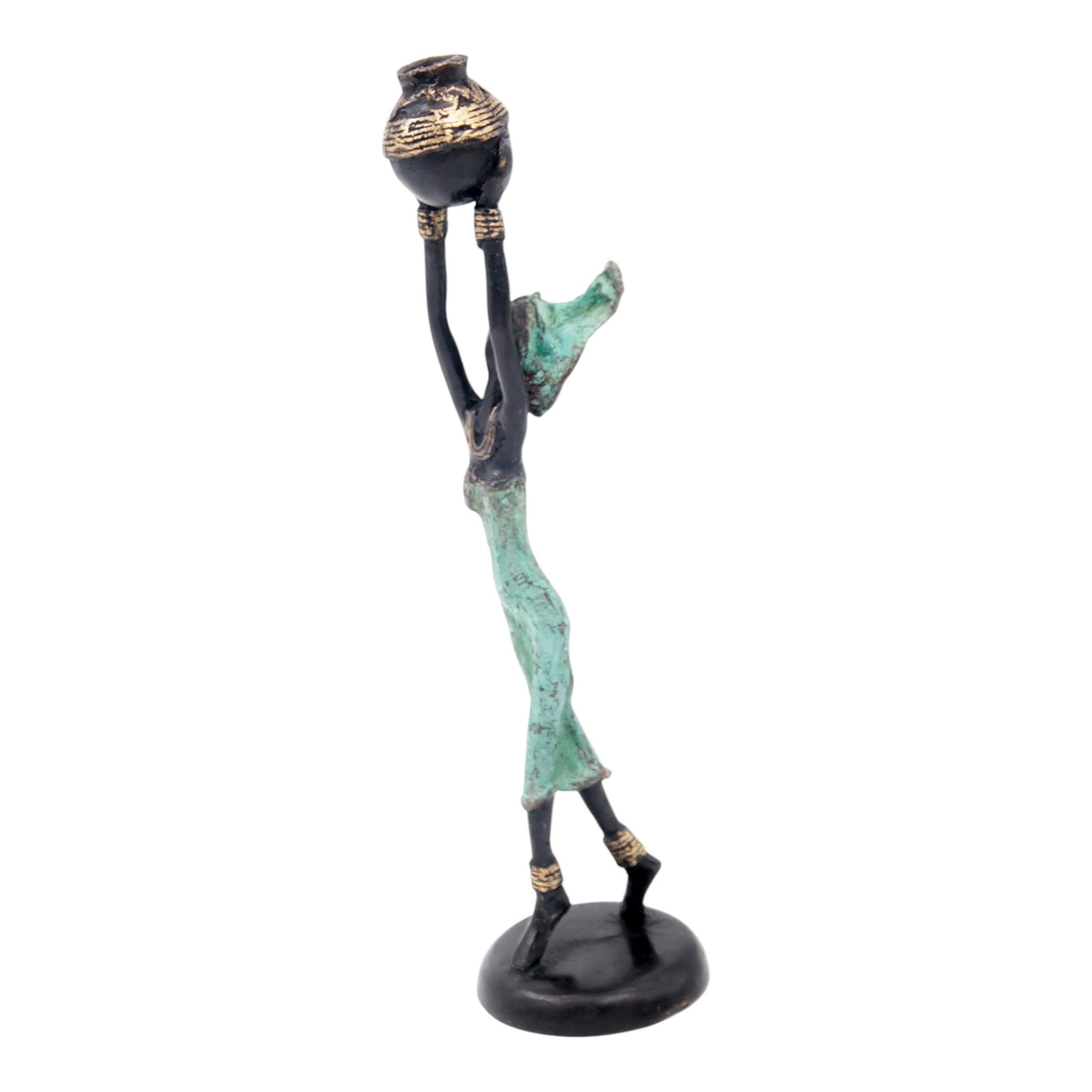 Bronze 20 cm turquoise n°13 Bronzes d'Afrique
