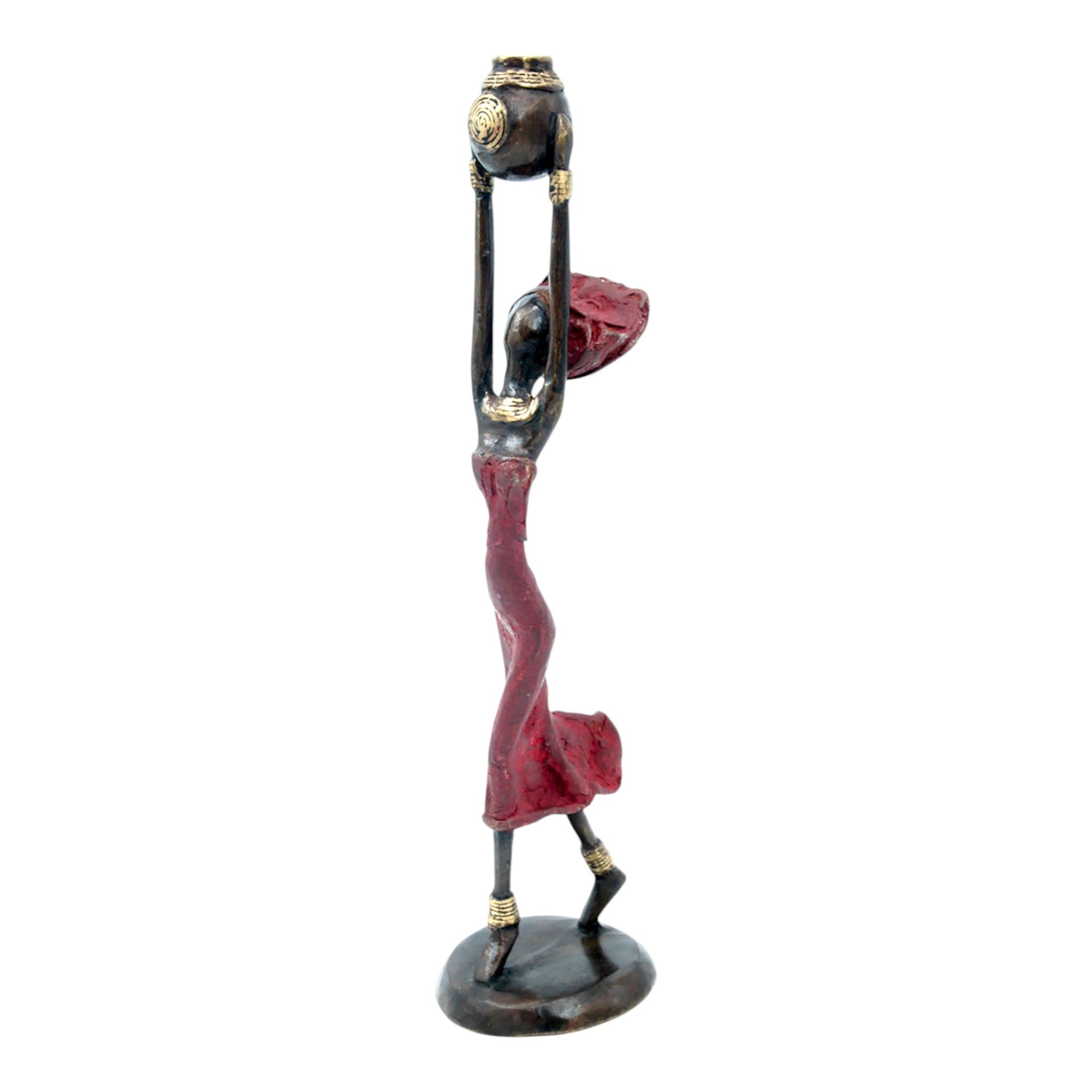 Bronze 25 cm rouge n°8 Bronzes d&#39;Afrique