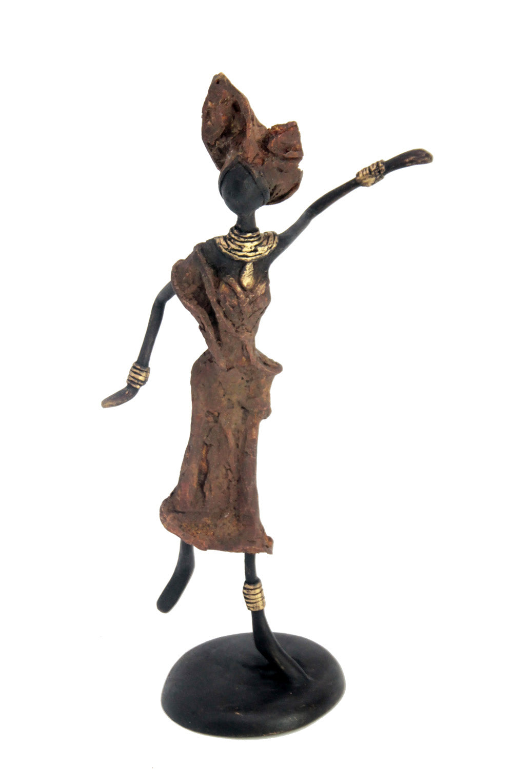 Bronze 25 cm marron n°26 Bronzes d&#39;Afrique