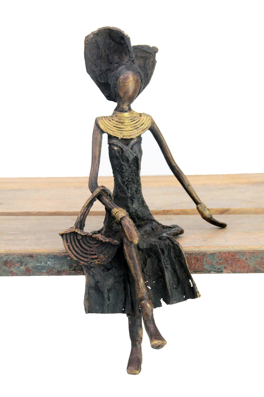 Bronze assis 25 cm noir n°16 Bronzes d&#39;Afrique
