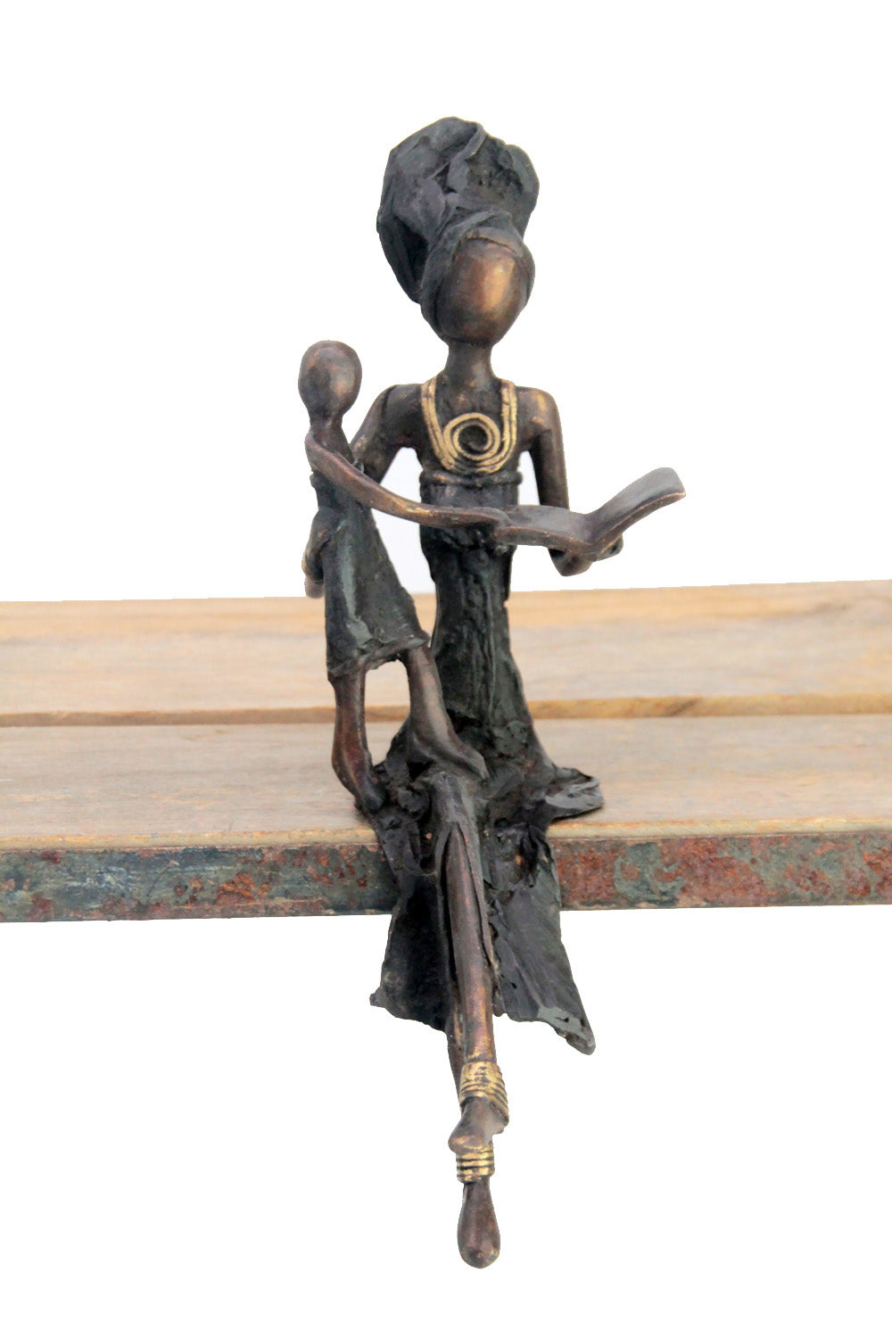 Bronze assis 25 cm noir n°21 Bronzes d&#39;Afrique