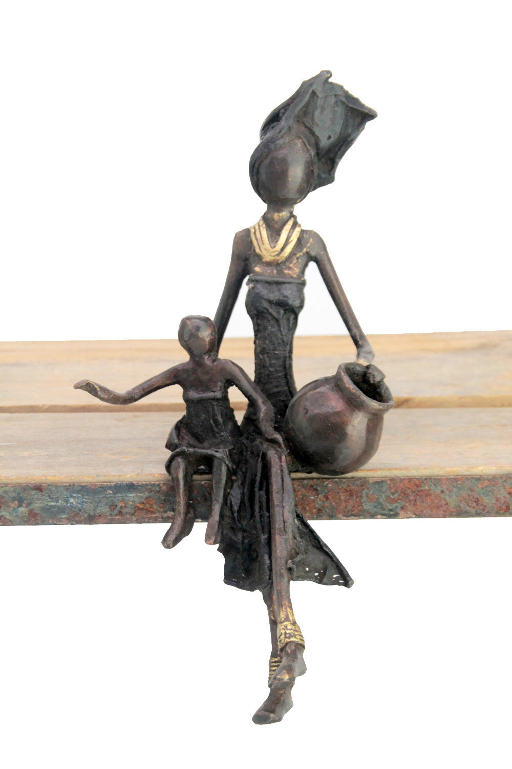 Bronze assis 25 cm noir n°22 Bronzes d&#39;Afrique