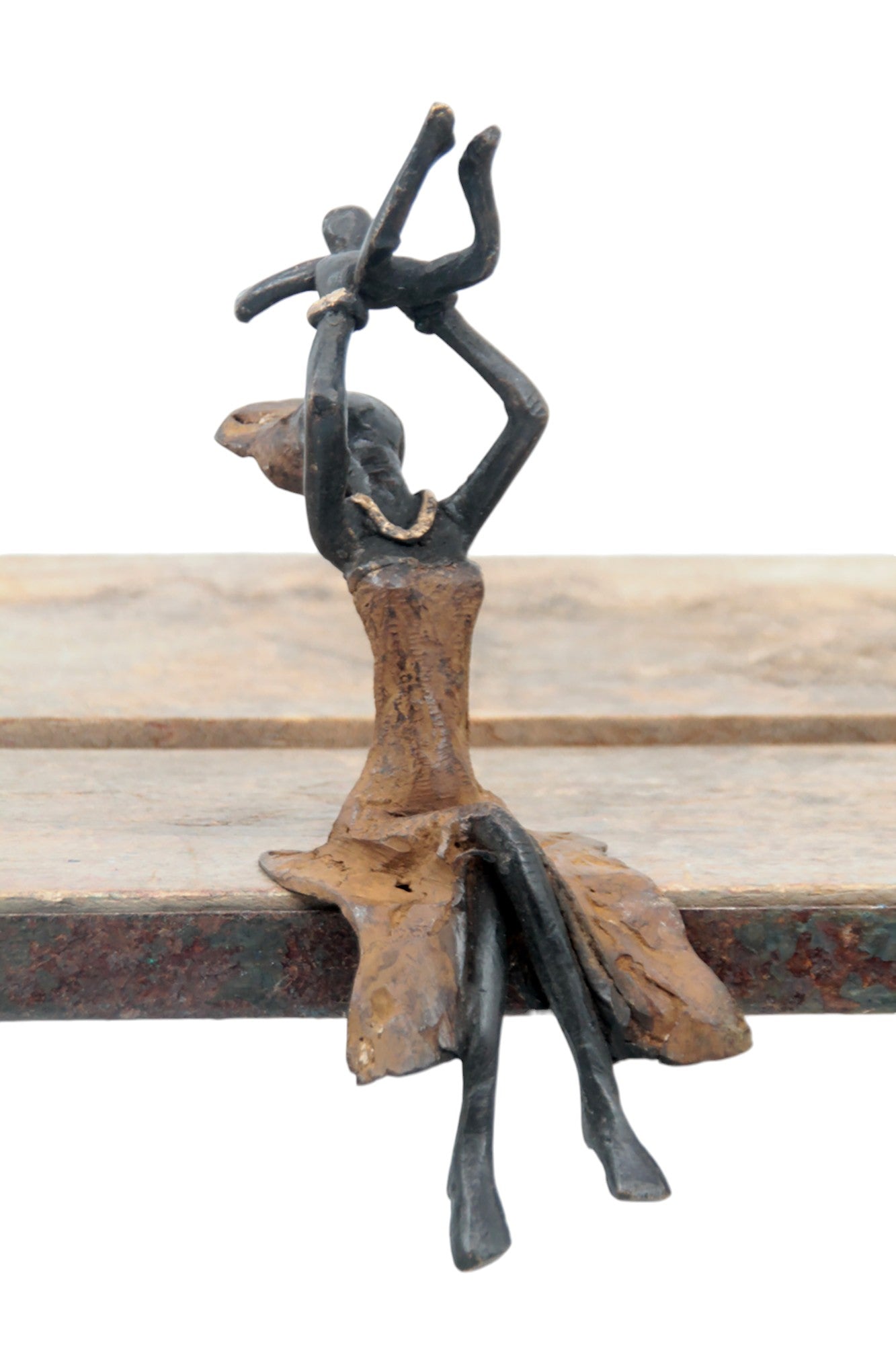 Bronze assis 15 cm marron n°7 Bronzes d'Afrique