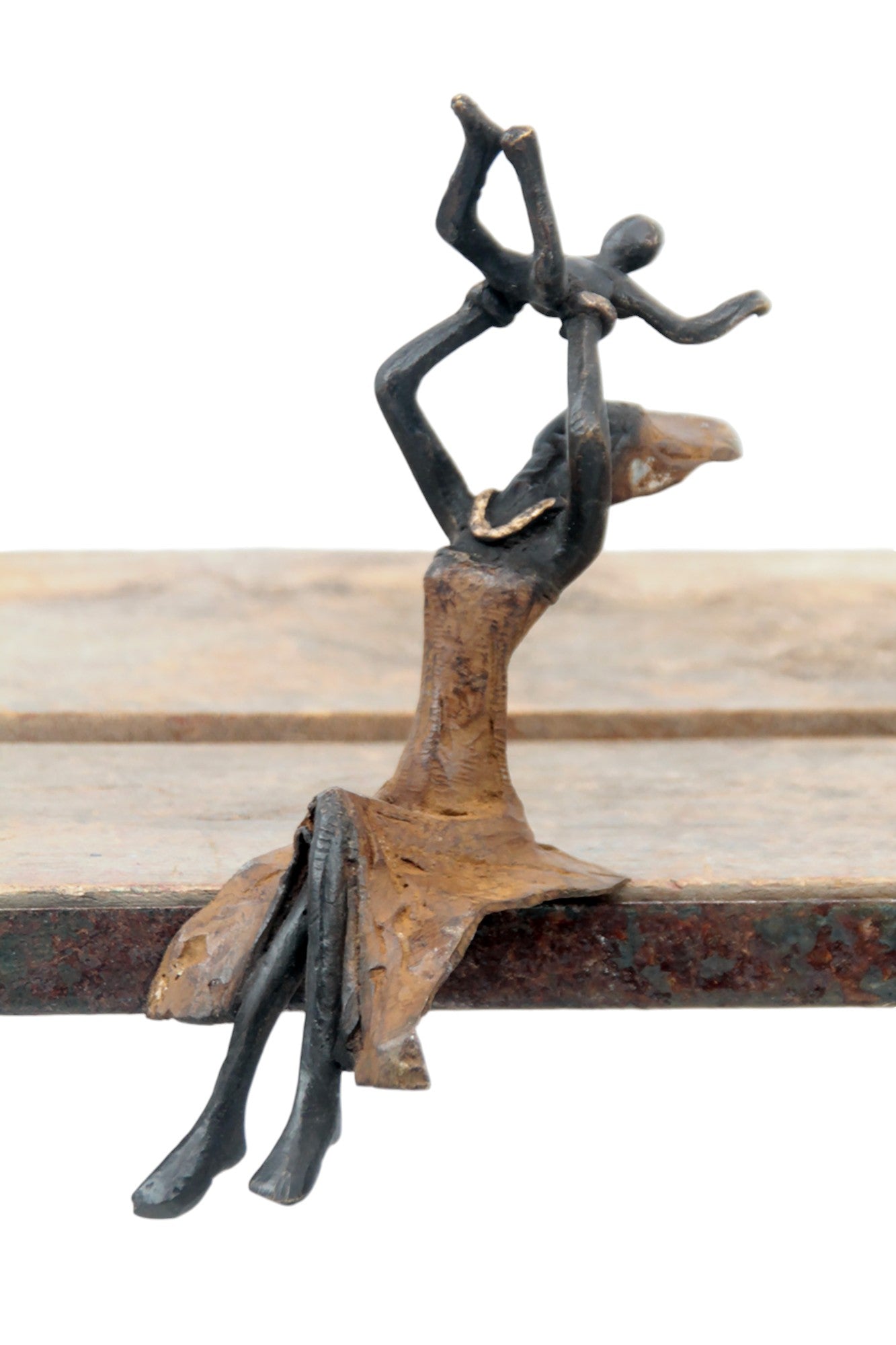 Bronze assis 15 cm marron n°7 Bronzes d'Afrique