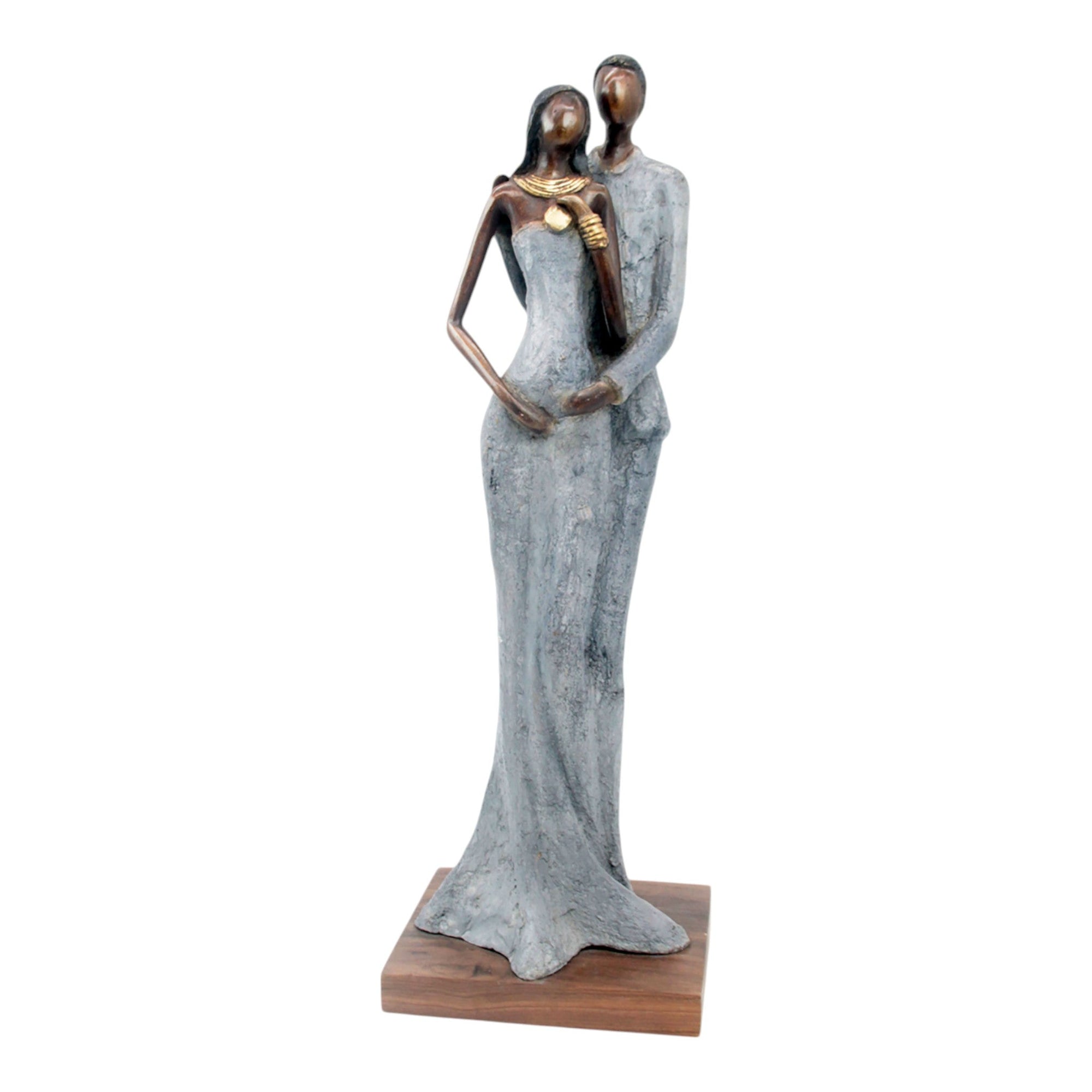 Bronze Issouf couple 55 cm gris n°2 Bronzes d&#39;Afrique