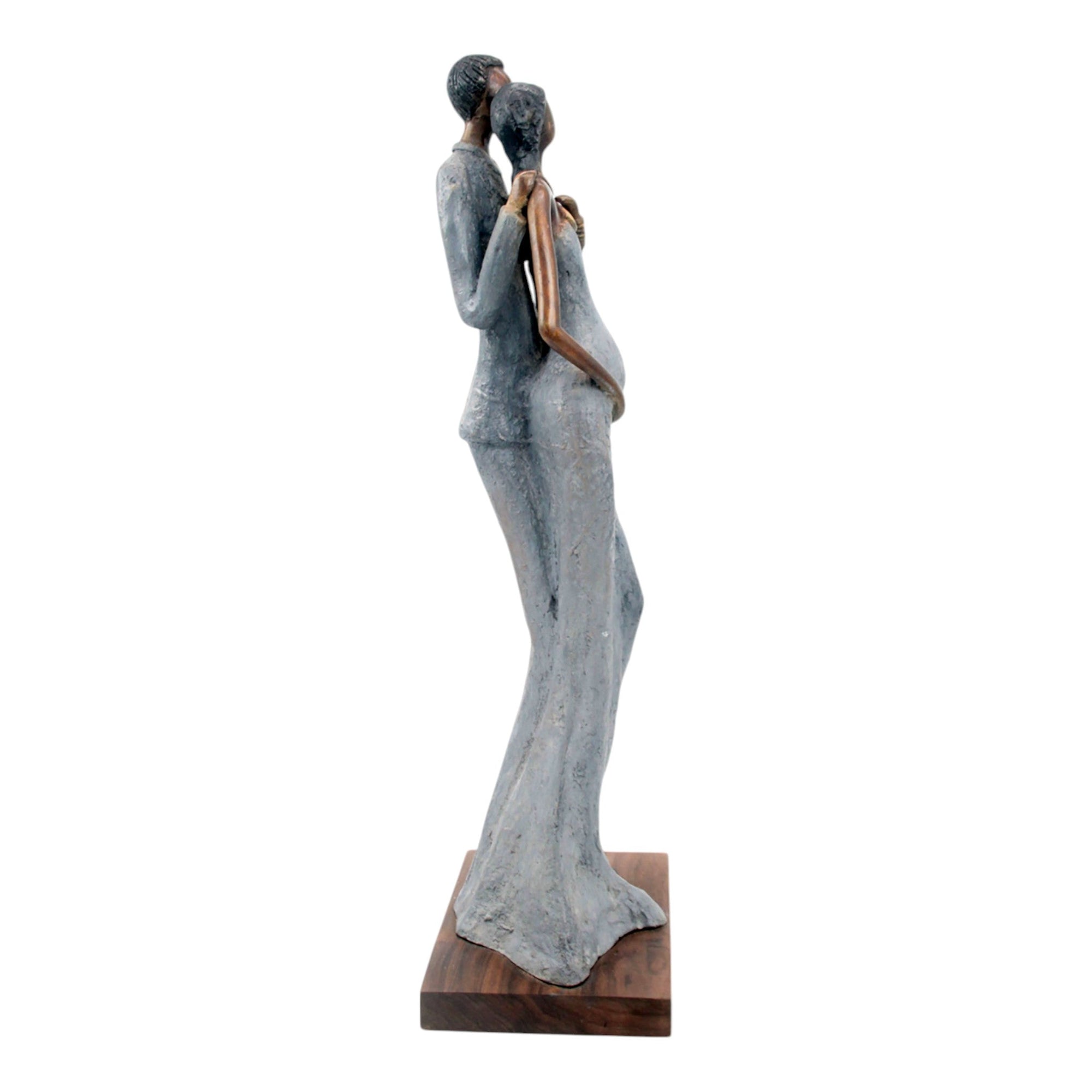 Bronze Issouf couple 55 cm gris n°2 Bronzes d&#39;Afrique