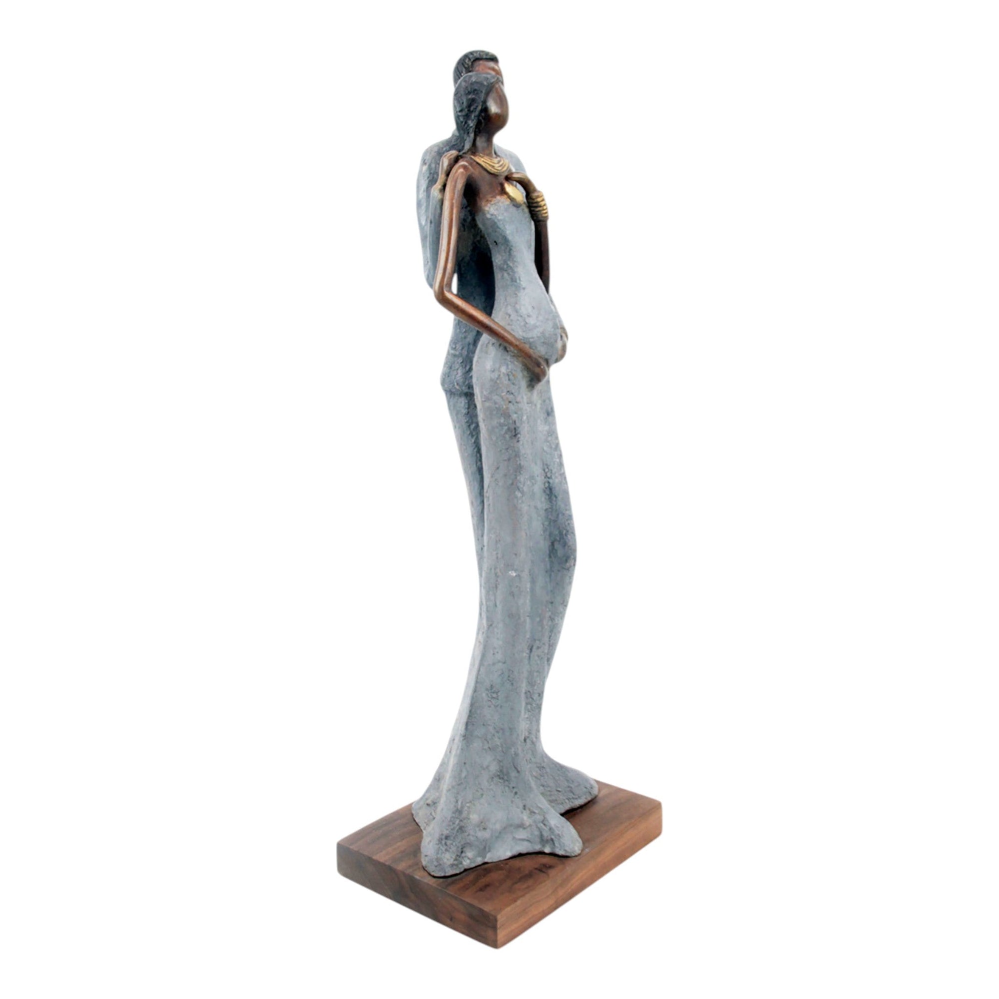 Bronze Issouf couple 55 cm gris n°2 Bronzes d&#39;Afrique