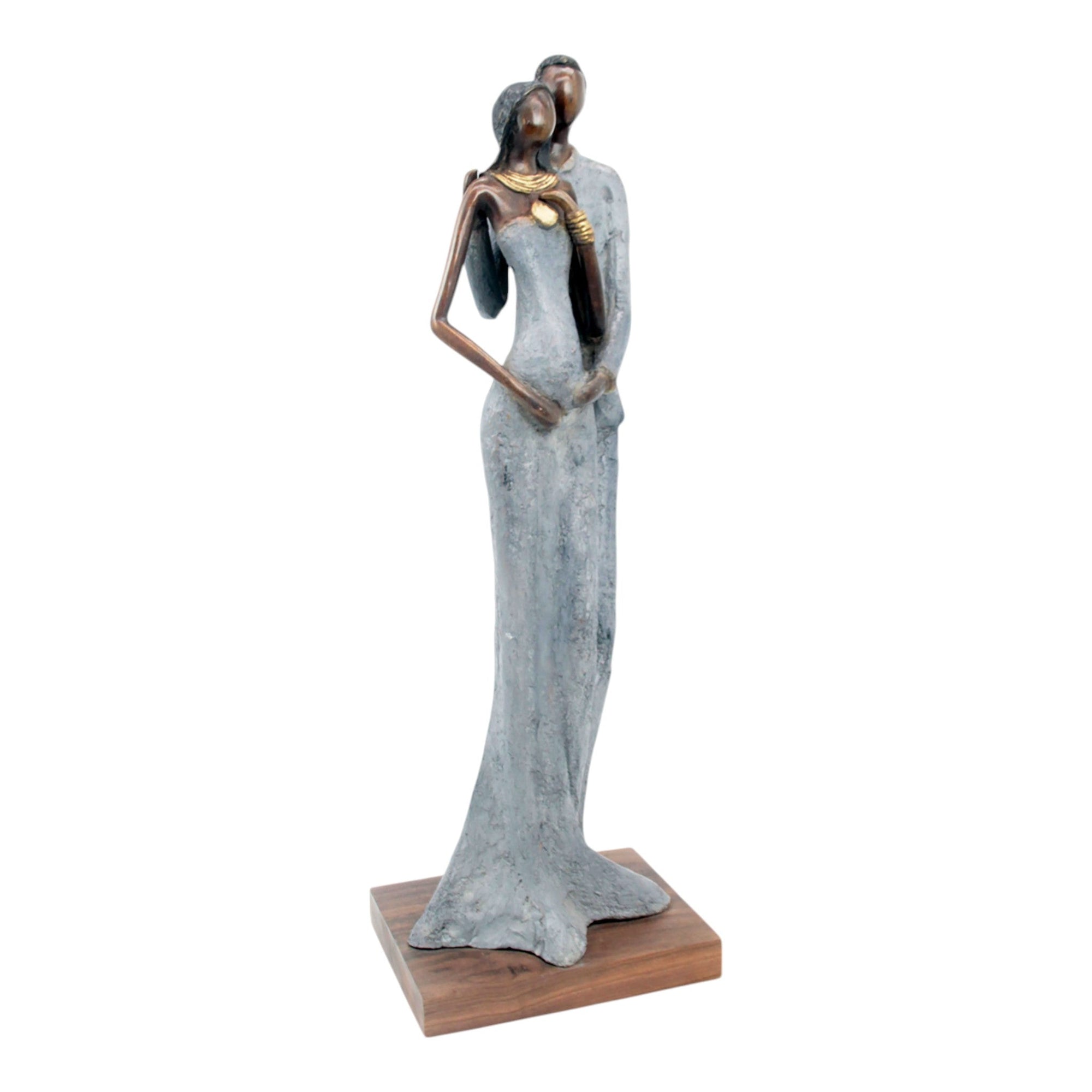 Bronze Issouf couple 55 cm gris n°2 Bronzes d&#39;Afrique