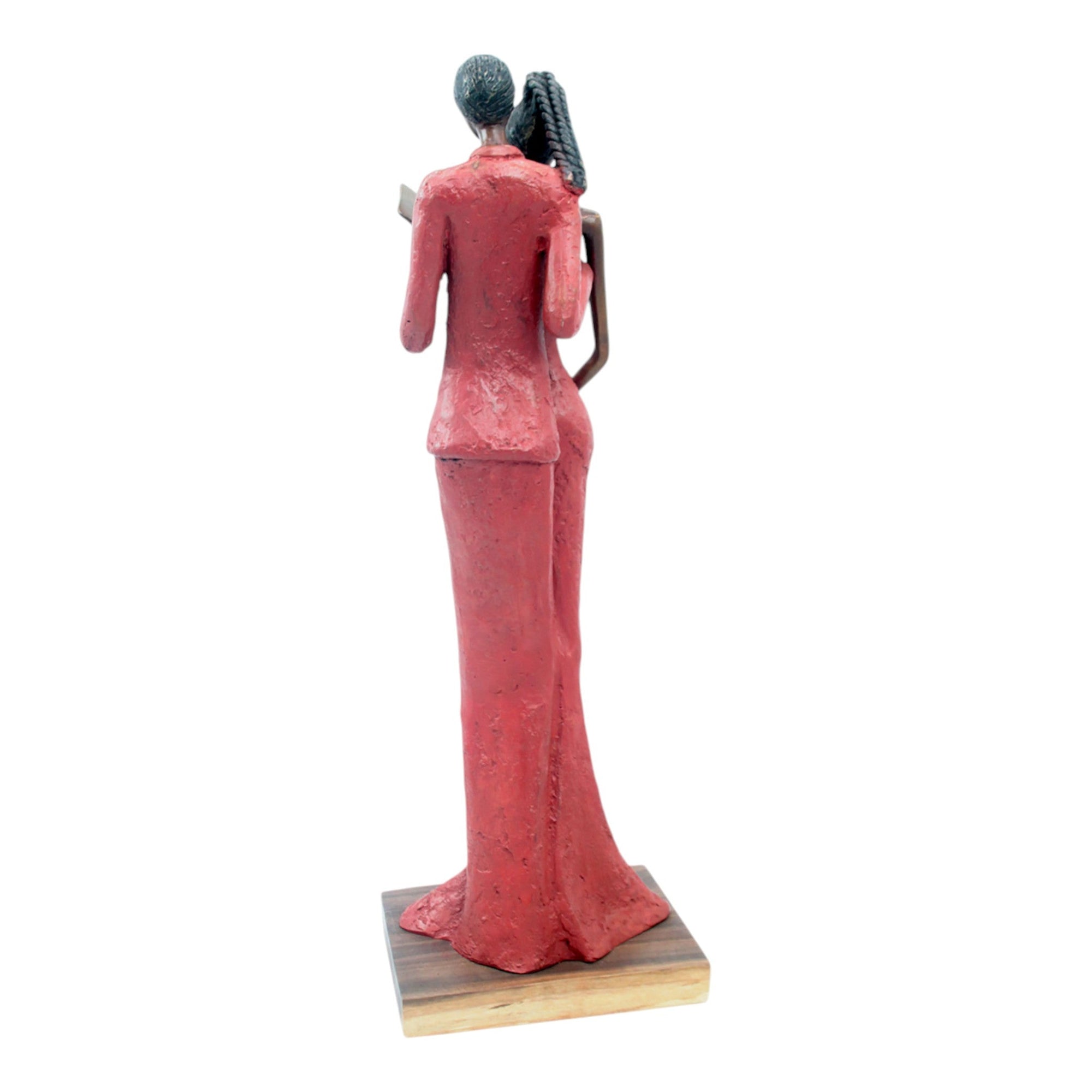 Bronze Issouf couple 55 cm rouge n°2 Bronzes d&#39;Afrique