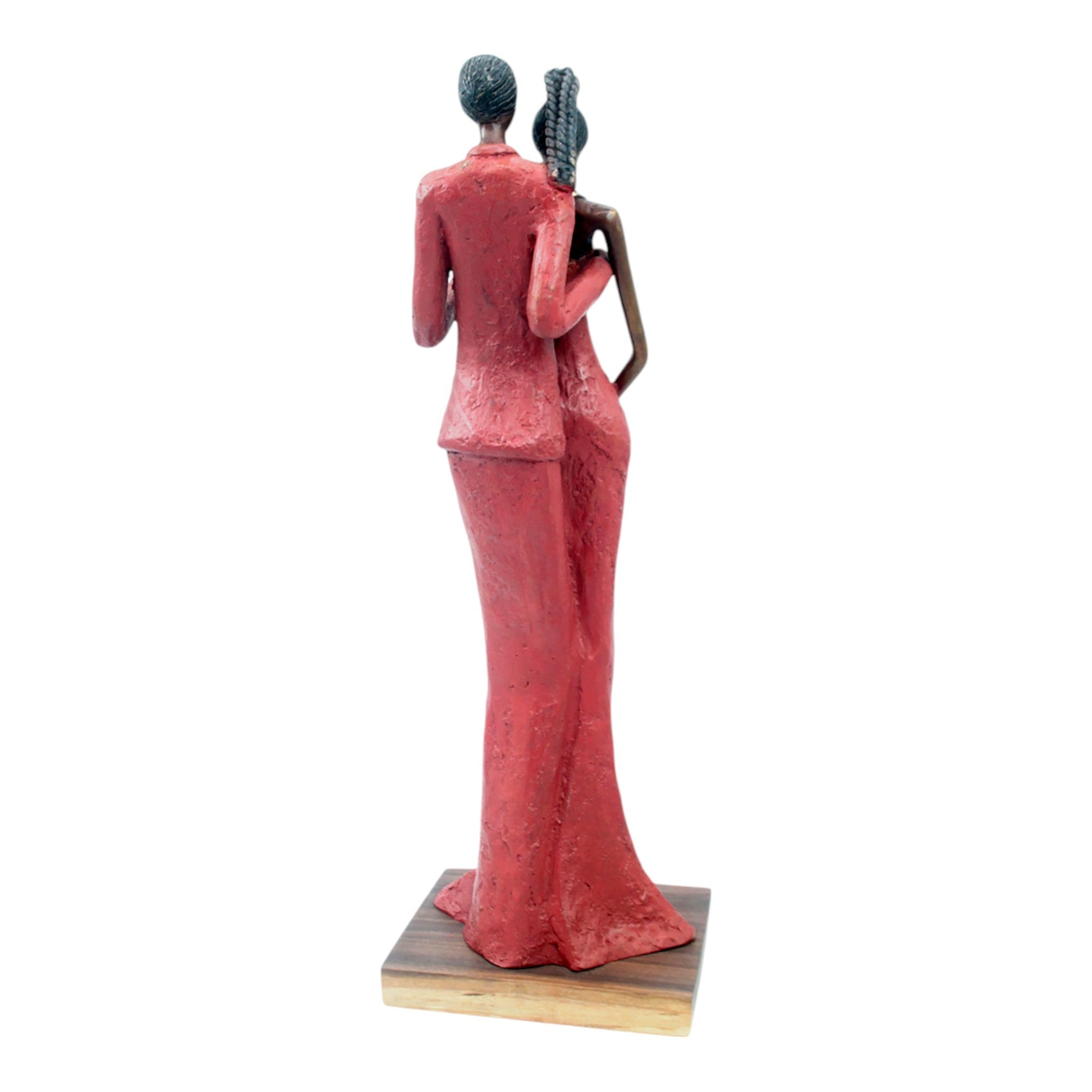 Bronze Issouf couple 55 cm rouge n°2 Bronzes d&#39;Afrique