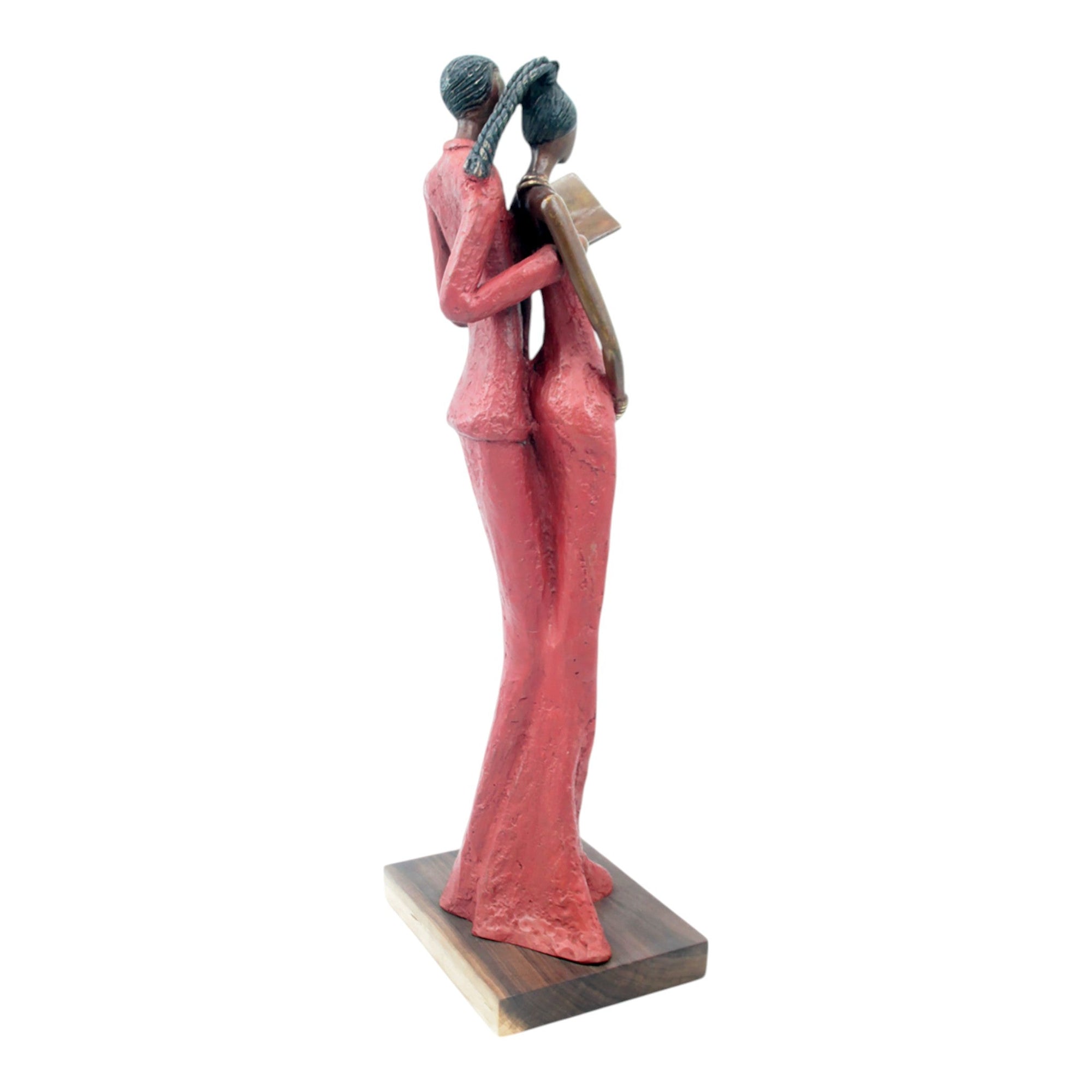 Bronze Issouf couple 55 cm rouge n°2 Bronzes d&#39;Afrique
