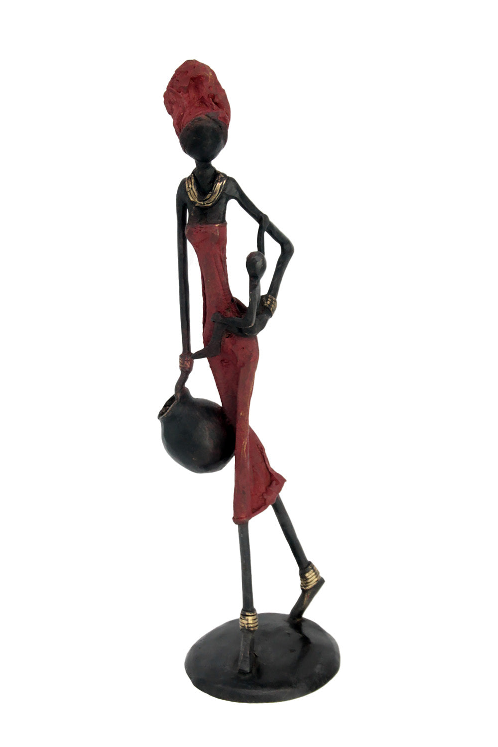 Bronze 35 cm rouge n°16 Bronzes d&#39;Afrique