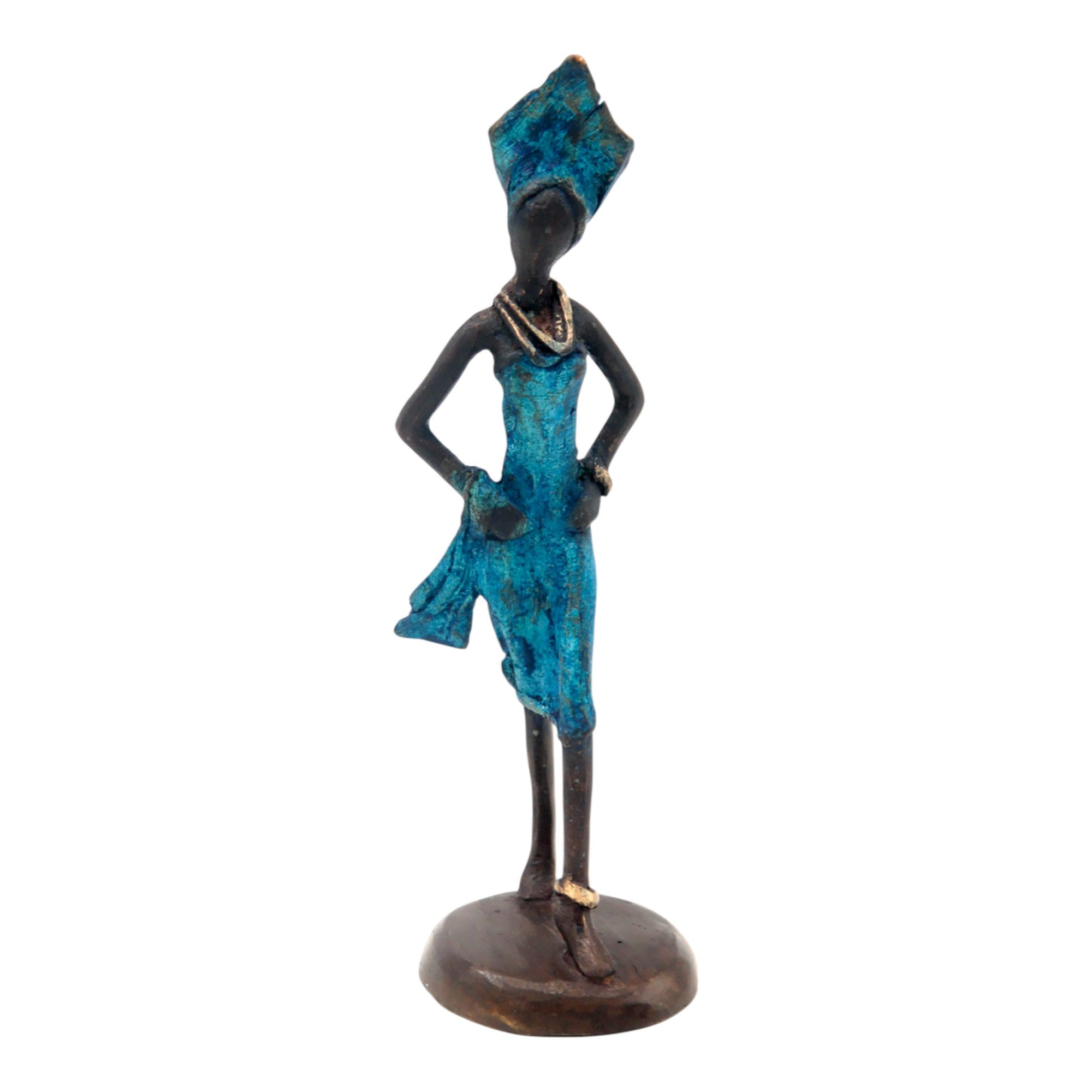 Bronze 15 cm bleu n°5 Bronzes d'Afrique
