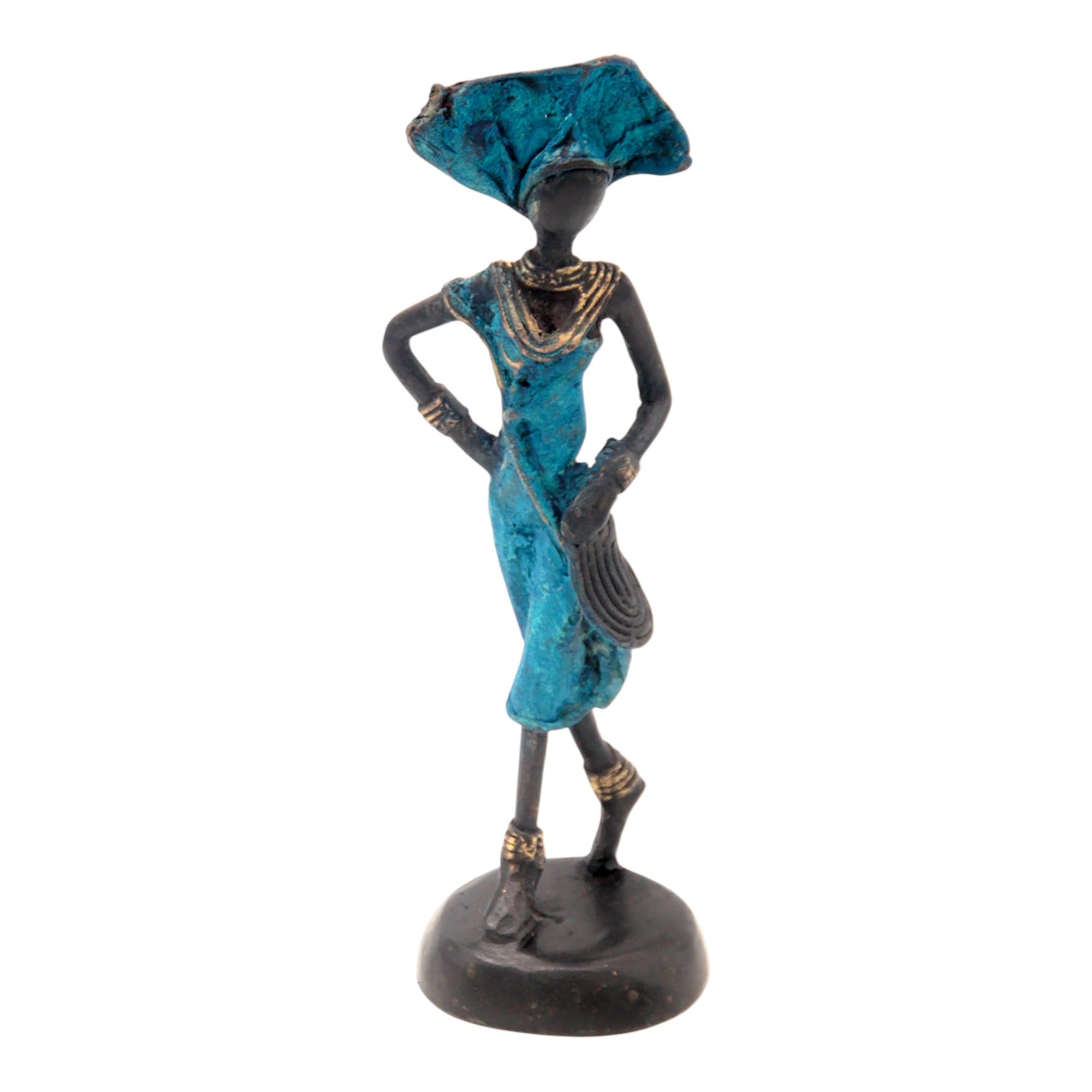 Bronze 15 cm bleu n°8 Bronzes d'Afrique