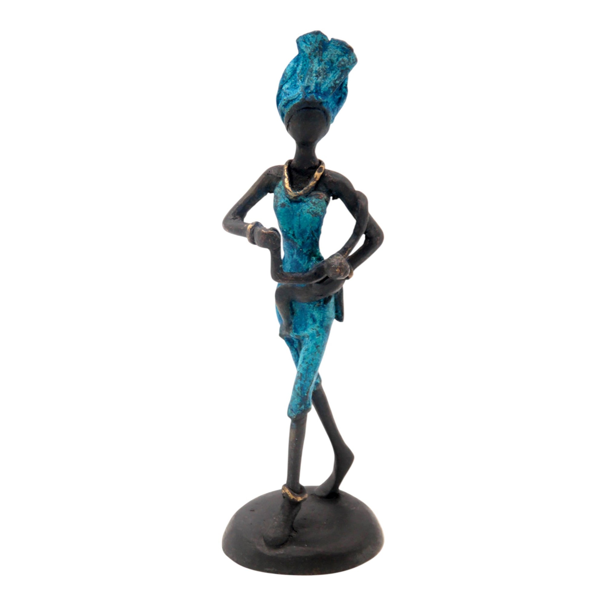 Bronze 15 cm bleu n°29 Bronzes d&#39;Afrique