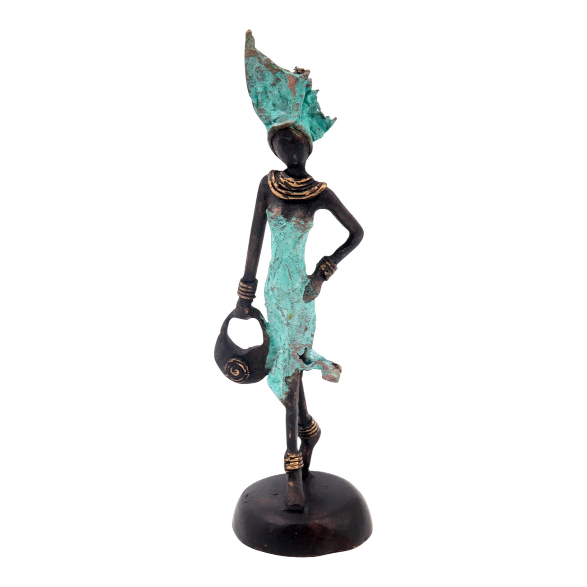 Bronze 15 cm turquoise n°10 Bronzes d'Afrique