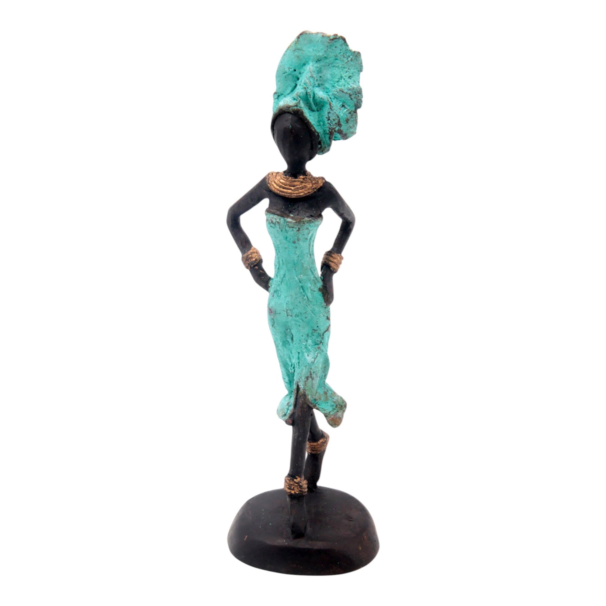 Bronze 15 cm turquoise n°16 Bronzes d'Afrique