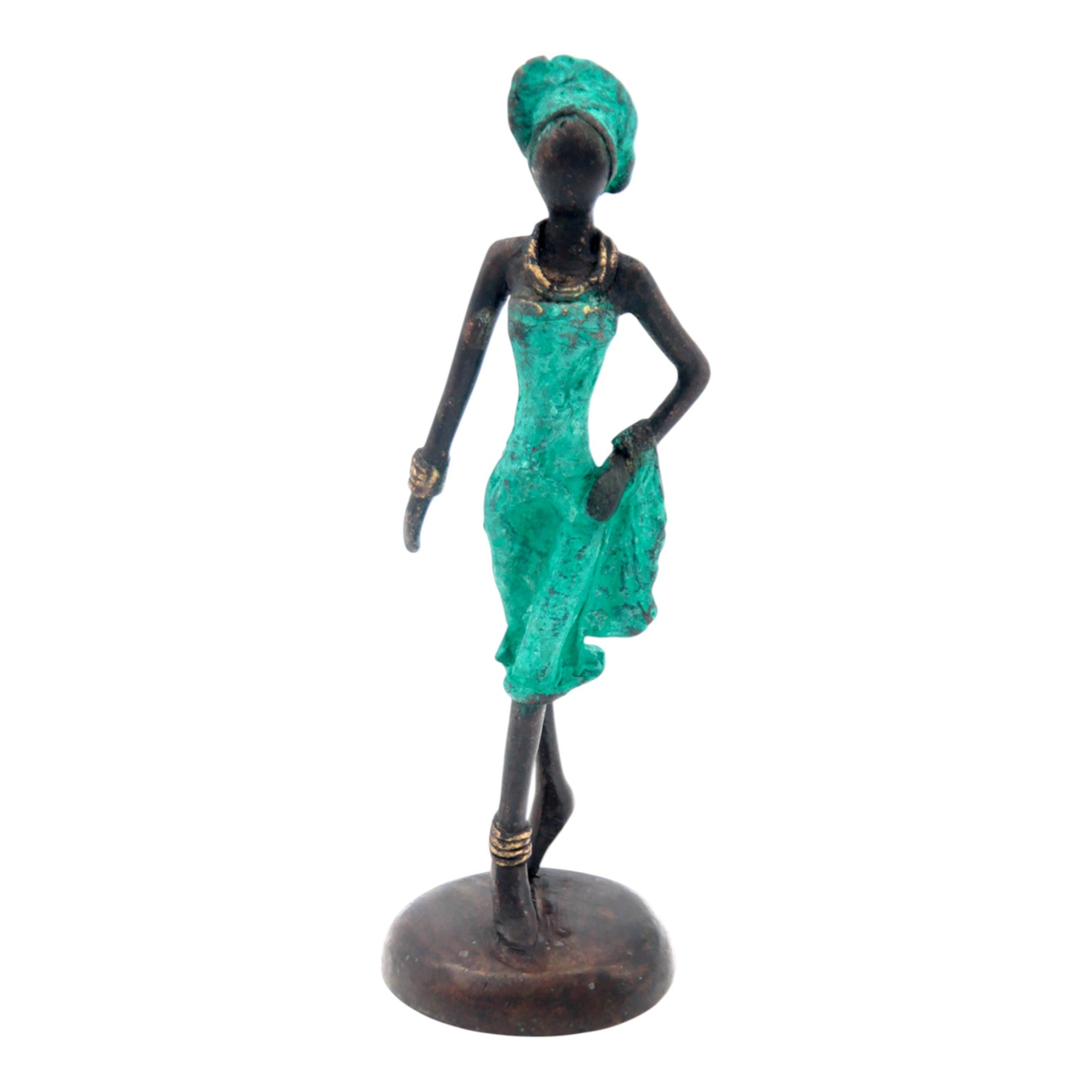 Bronze 15 cm vert n°29 Bronzes d&#39;Afrique