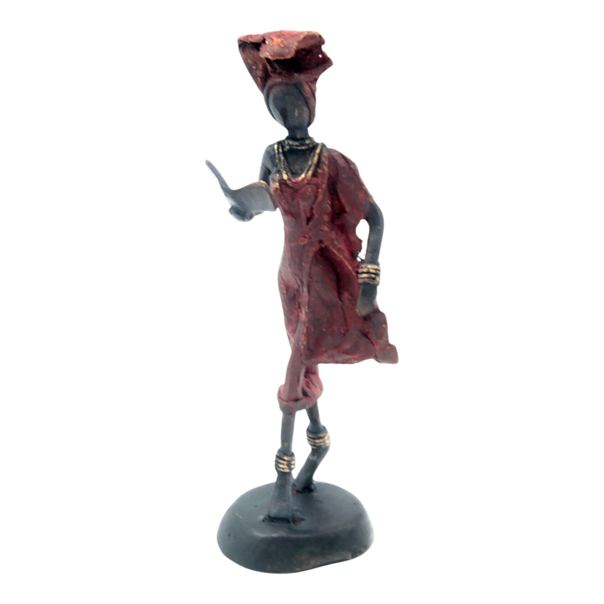 Bronze 15 cm rouge n°34 Bronzes d&#39;Afrique
