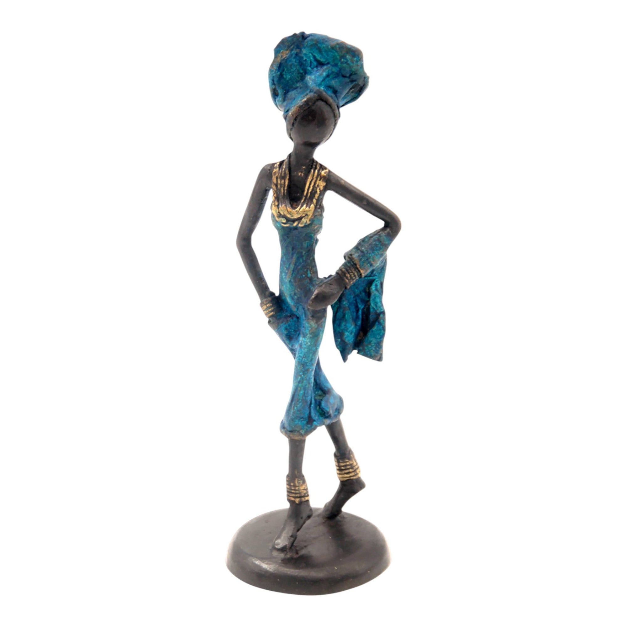 Bronze 20 cm bleu n°10 Bronzes d'Afrique