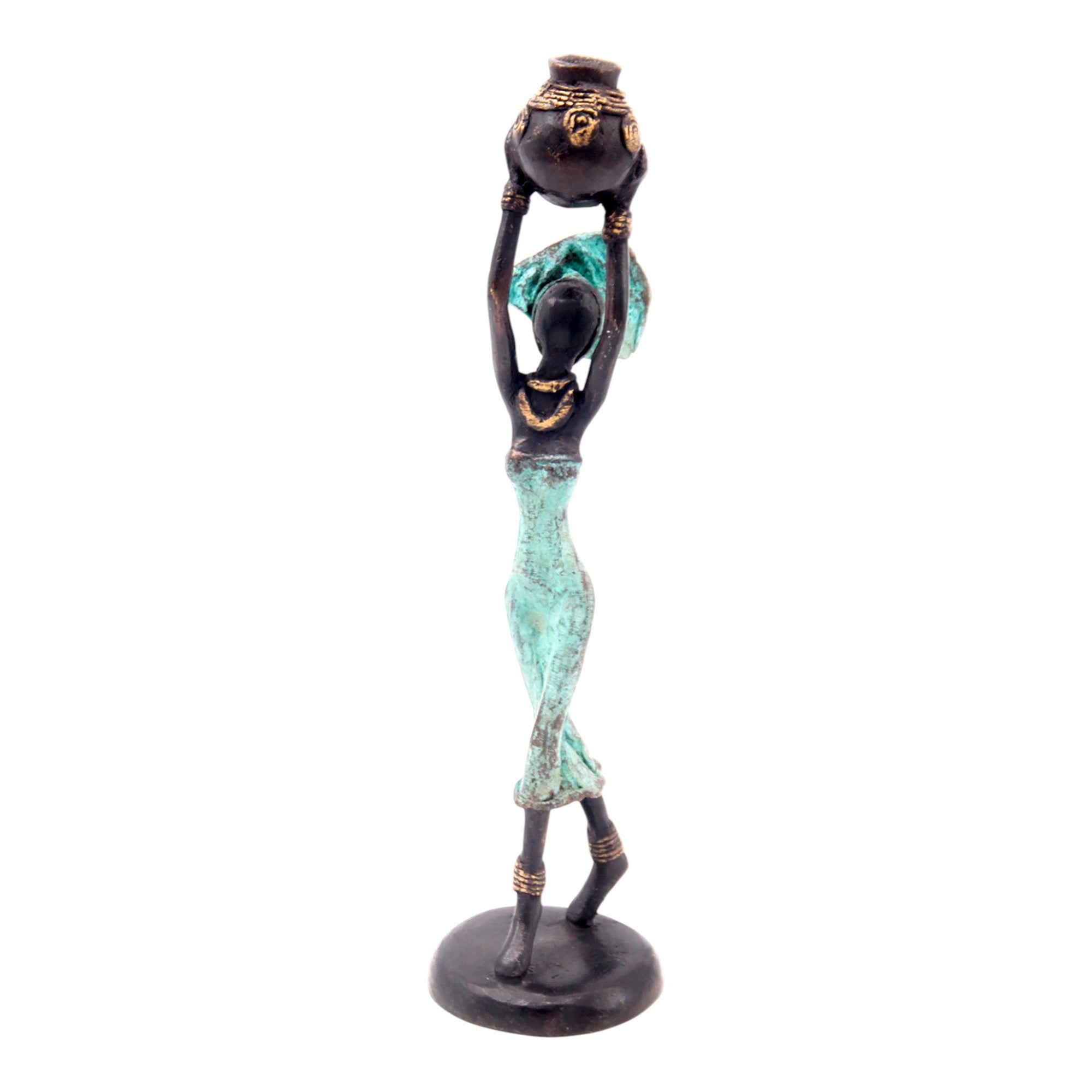 Bronze 20 cm turquoise n°9 Bronzes d'Afrique