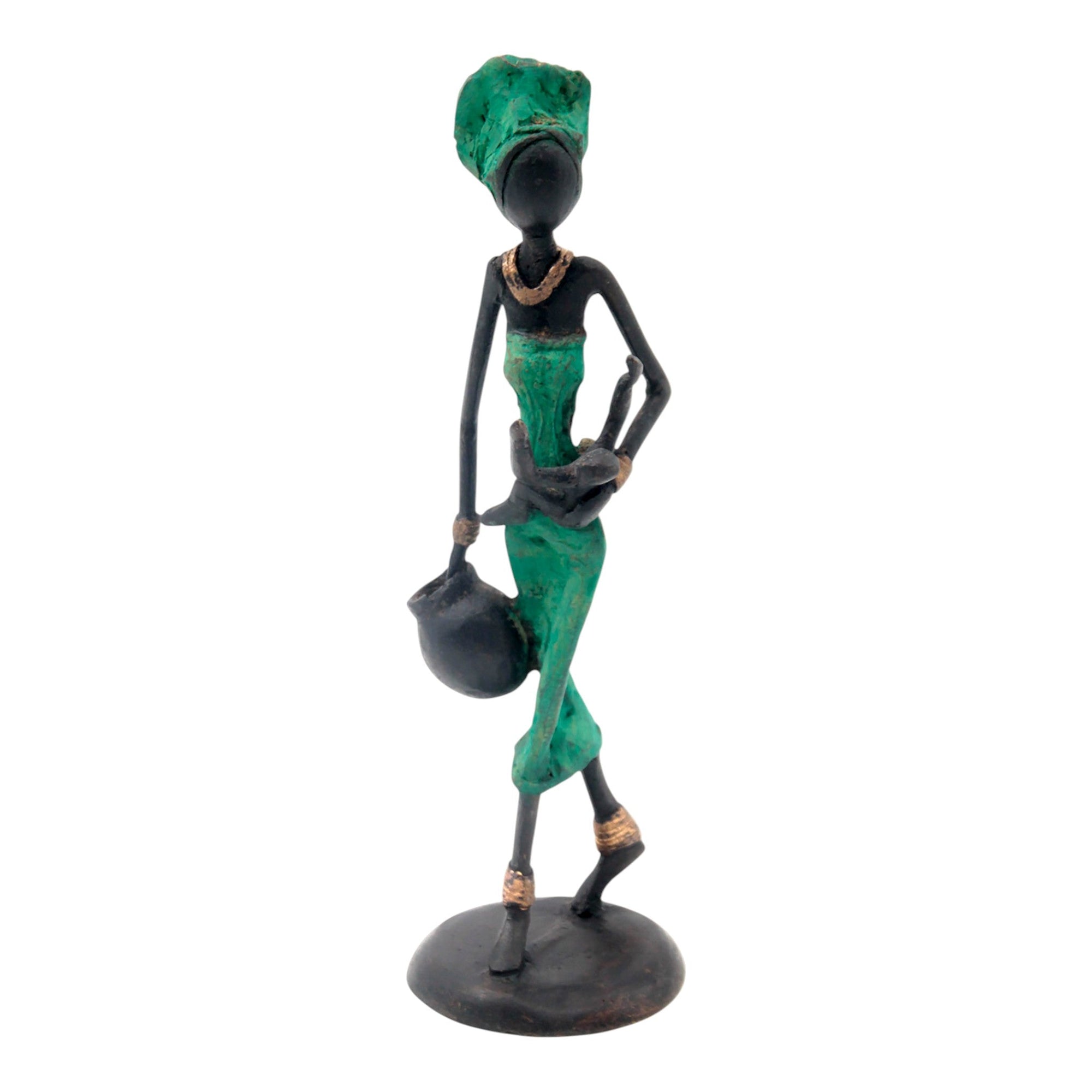 Bronze 25 cm vert n°7 Bronzes d&#39;Afrique