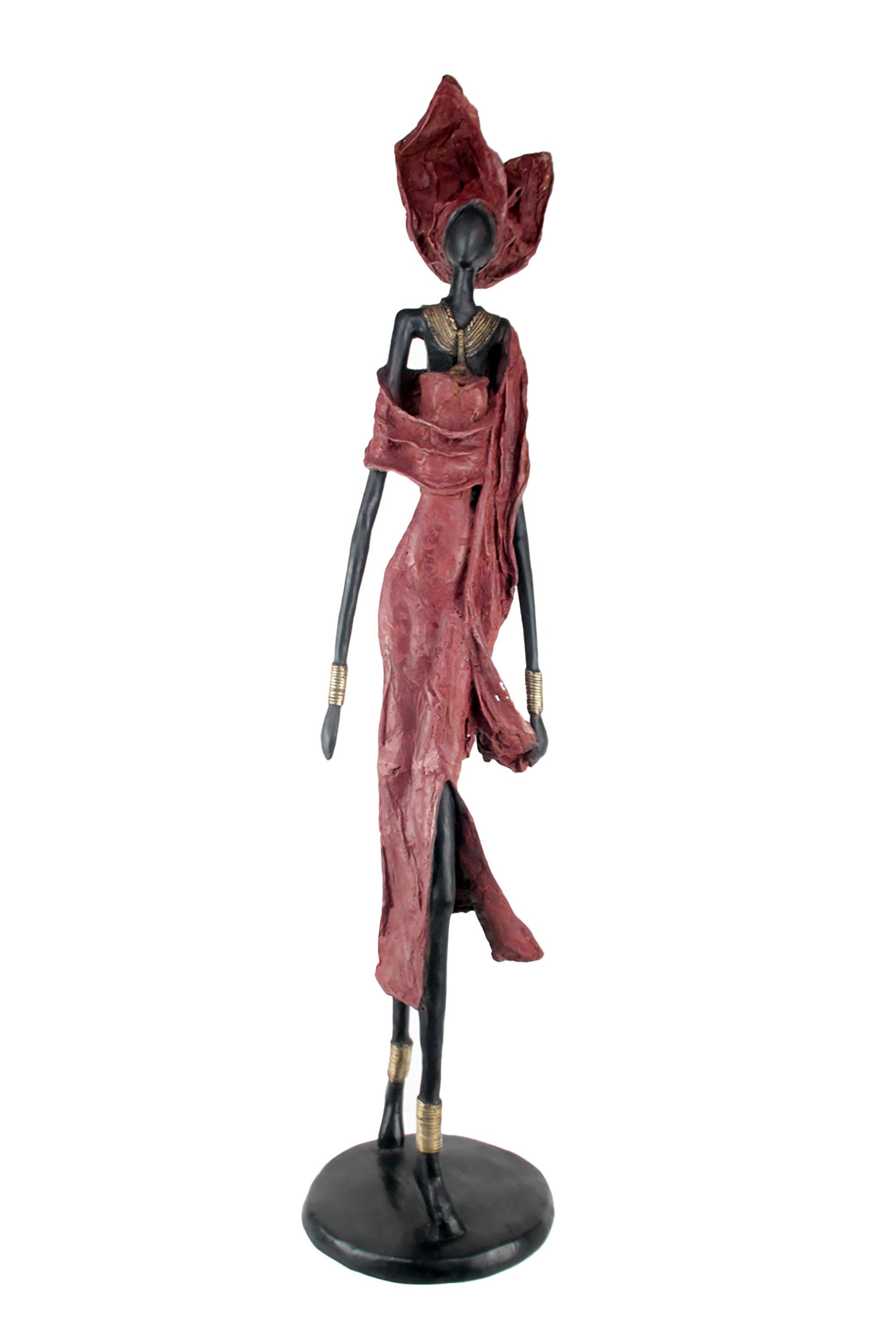 Bronze Issouf 110 cm rouge n°1 Bronzes d&#39;Afrique