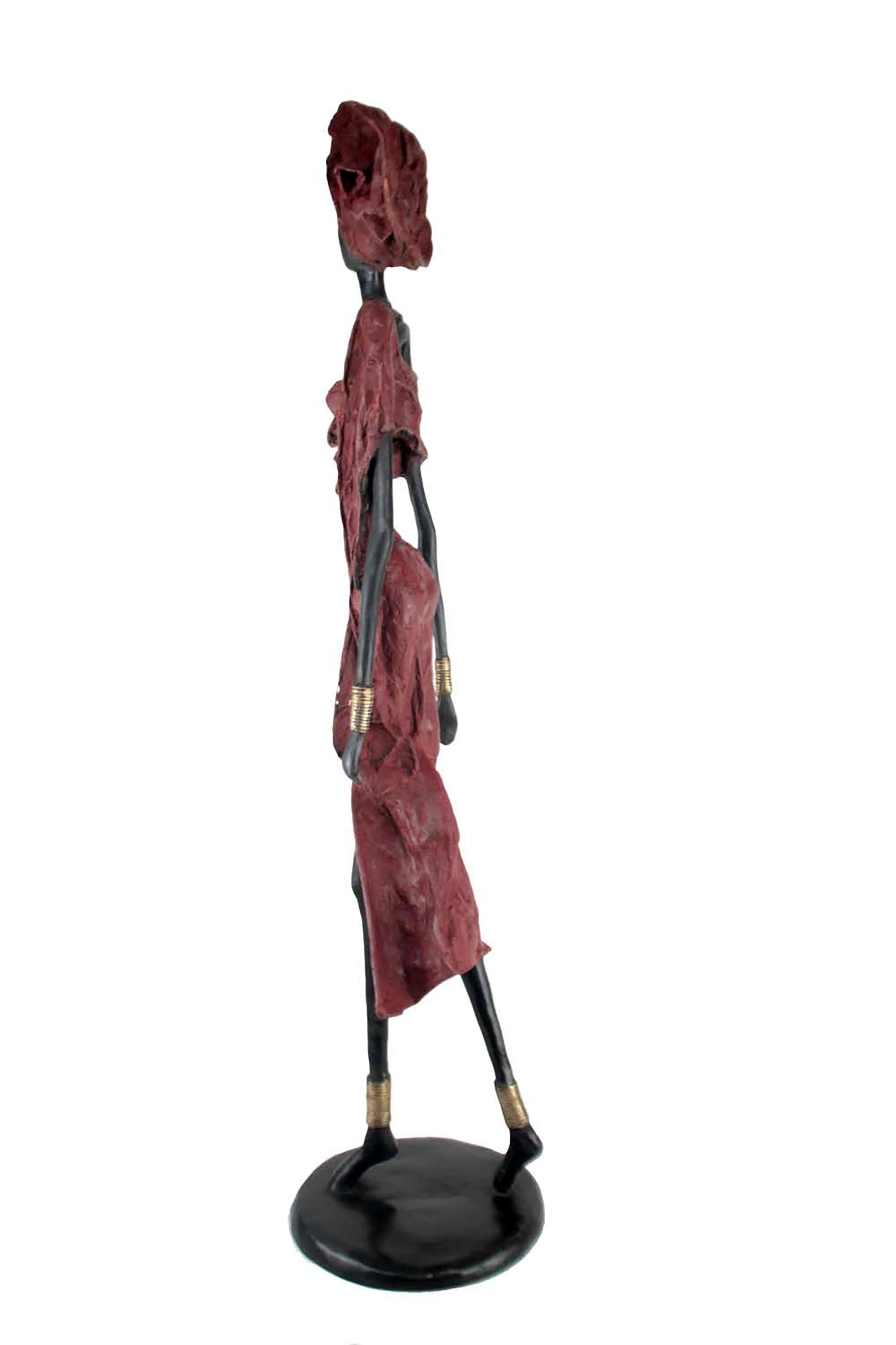 Bronze Issouf 110 cm rouge n°1 Bronzes d'Afrique